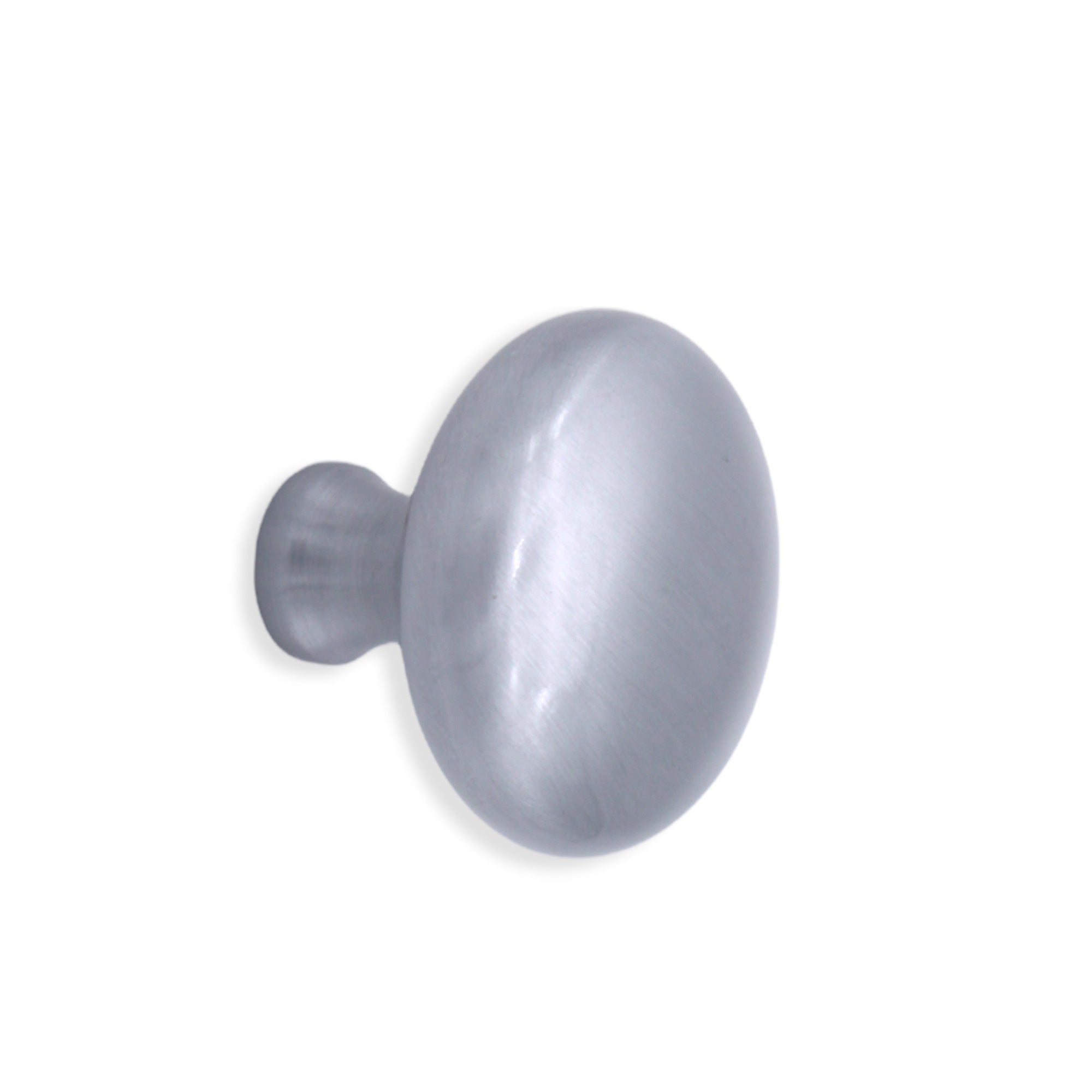 Mushroom 38mm Cupboard Knob Satin Chrome-Cupboard Knobs-Yester Home
