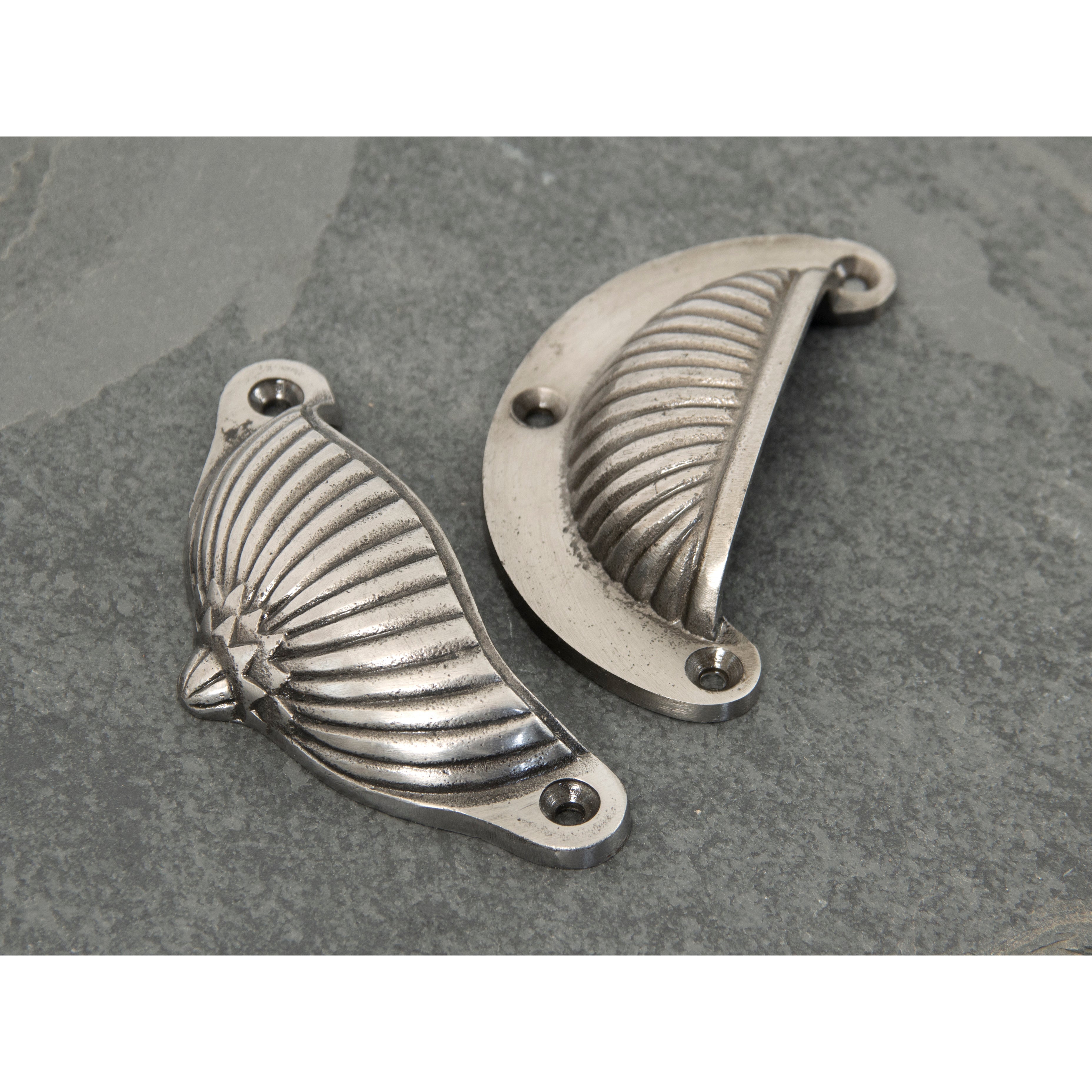 Natural Smooth 4" Flower Drawer Pull | From The Anvil-Drawer Pulls-Yester Home