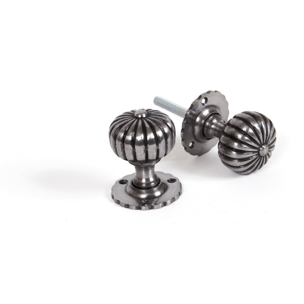 Natural Smooth Flower Mortice Knob Set | From The Anvil-Mortice Knobs-Yester Home
