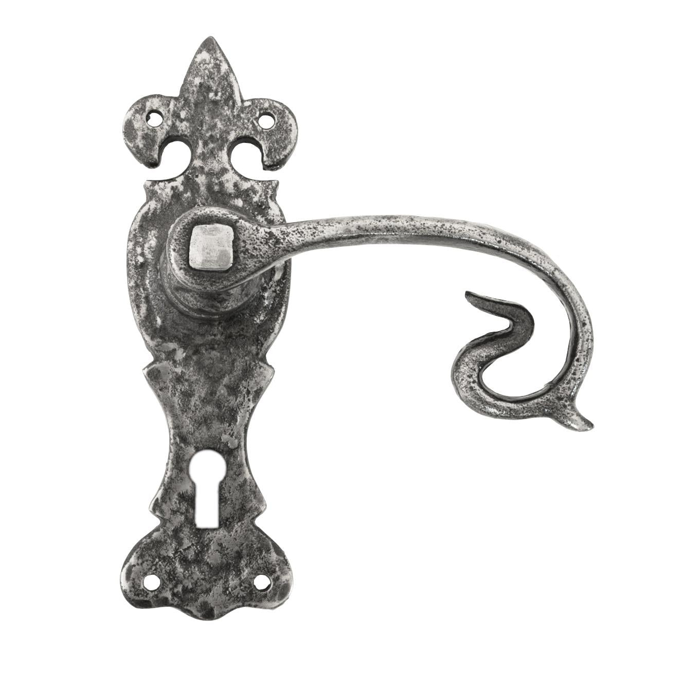 Natural Textured Curly Lever Lock Set | From The Anvil - Lever Lock - From The Anvil - Yester Home