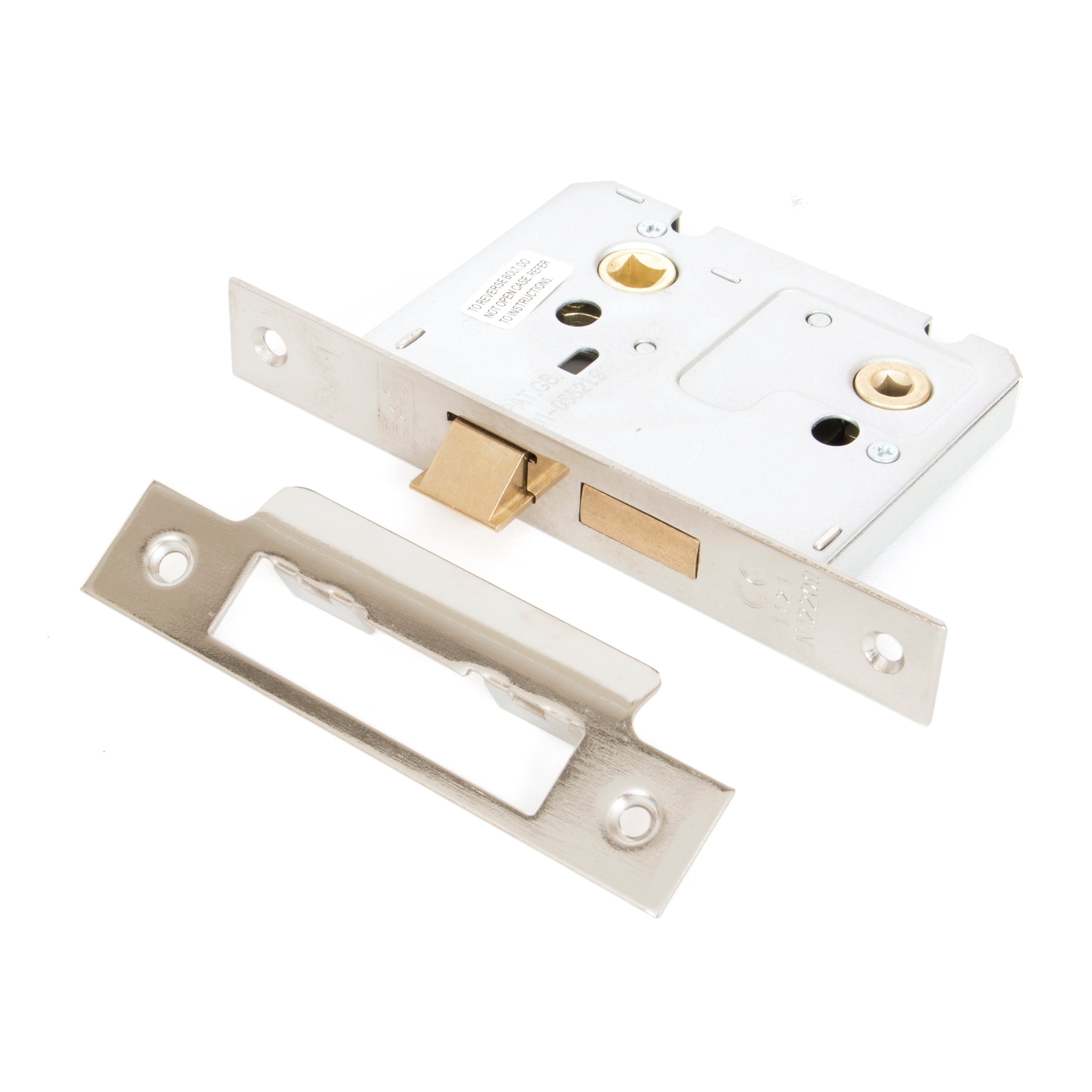 Nickel 3" Bathroom Mortice Lock | From The Anvil-Bathroom Locks-Yester Home