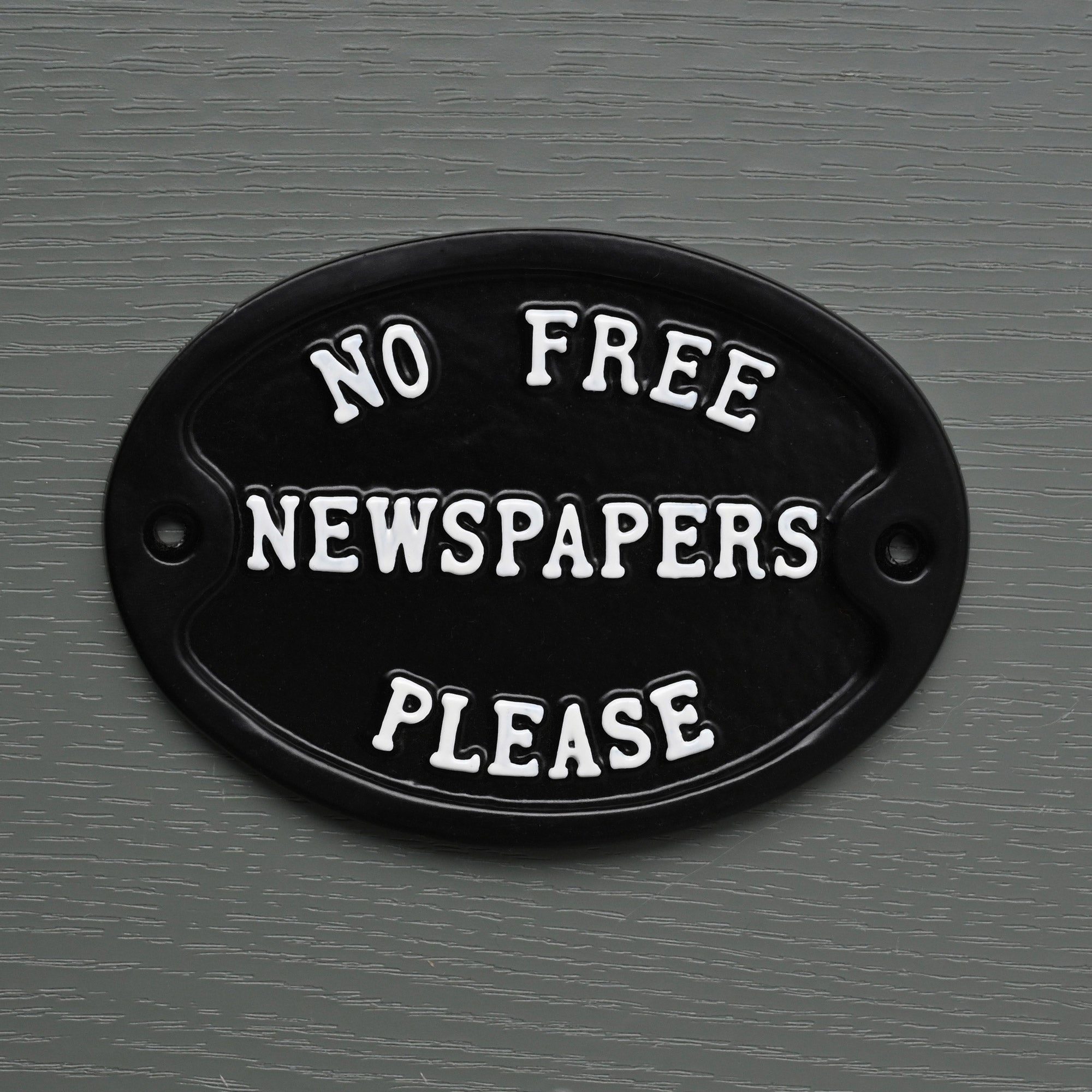 No Free Newspapers Sign - Front Door Signs - Yester Home - Yester Home