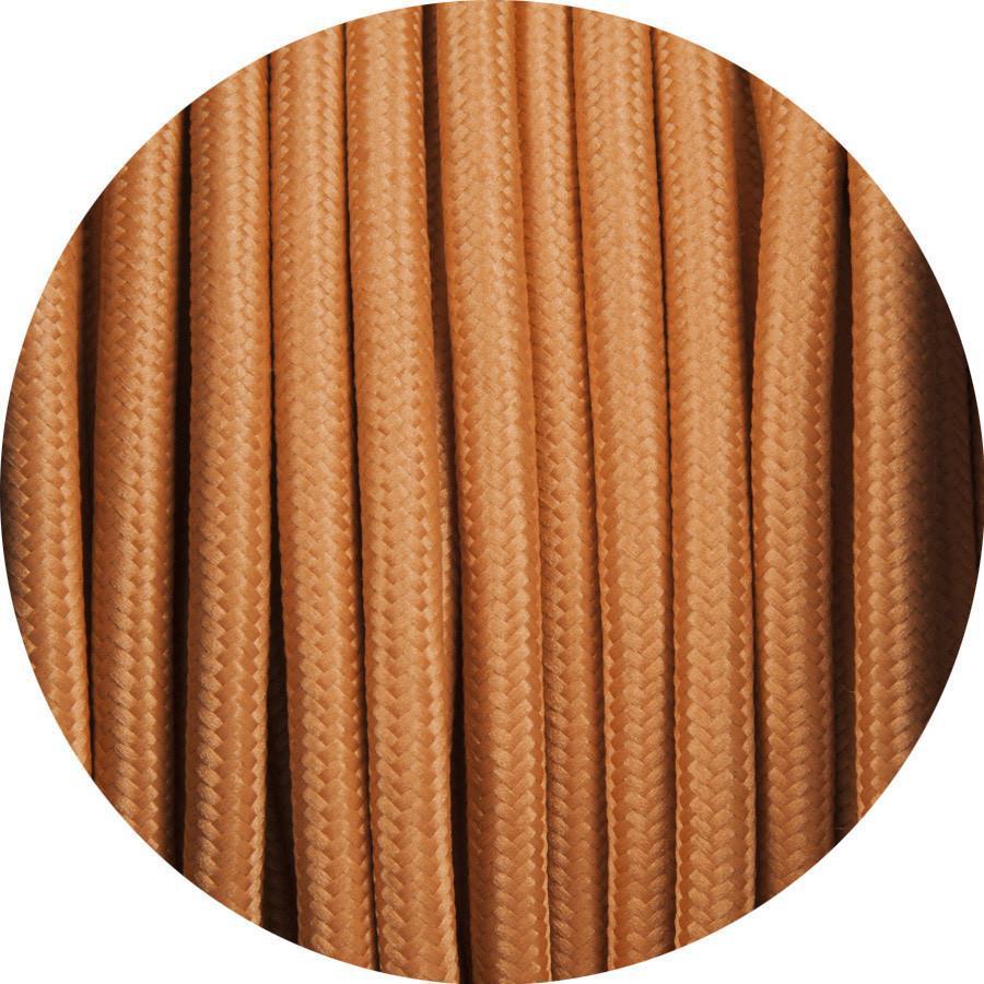 Nutmeg Rust Brown Round Fabric Cable-Fabric Cable-Yester Home