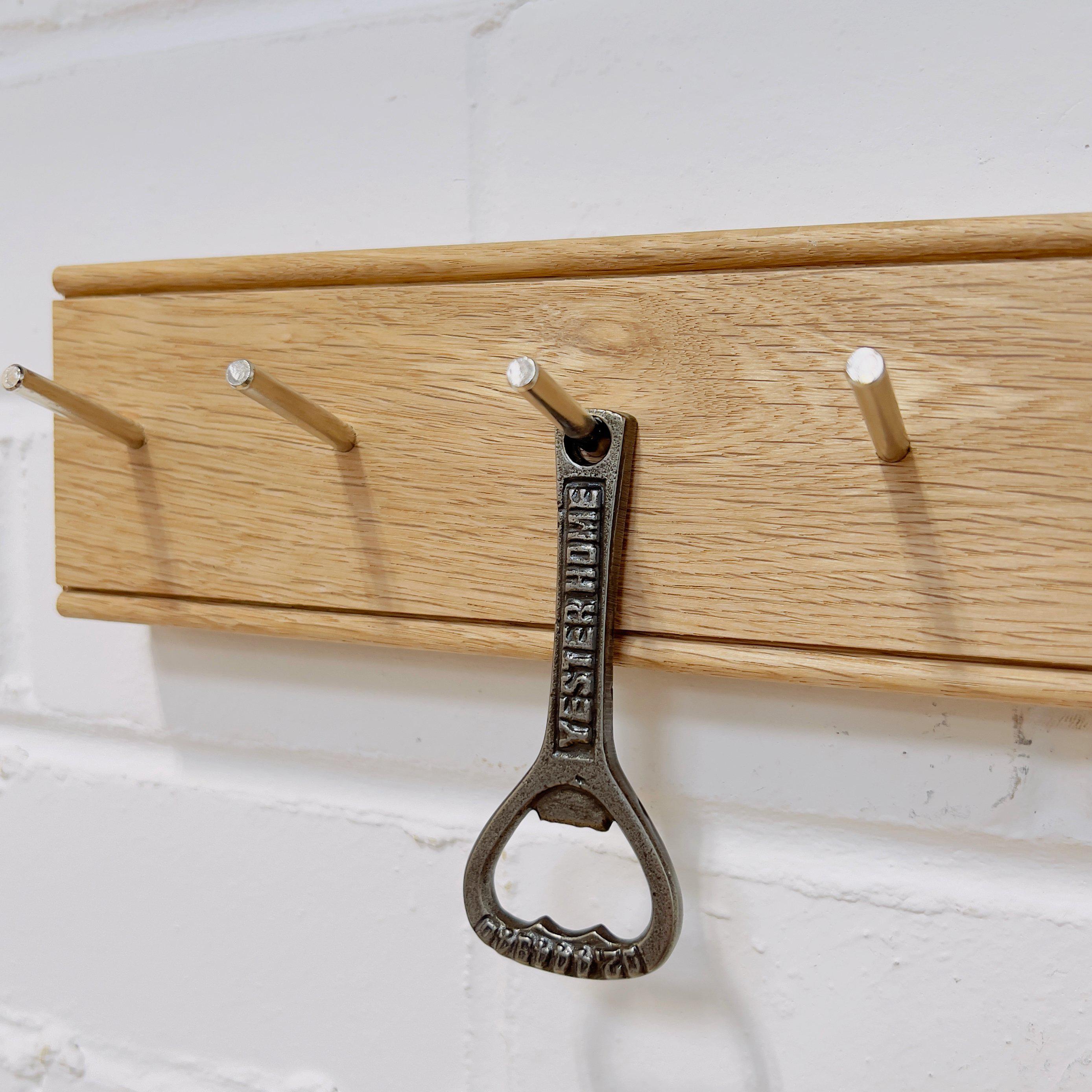 Oak Key Rack-Racks & Shelves-Yester Home