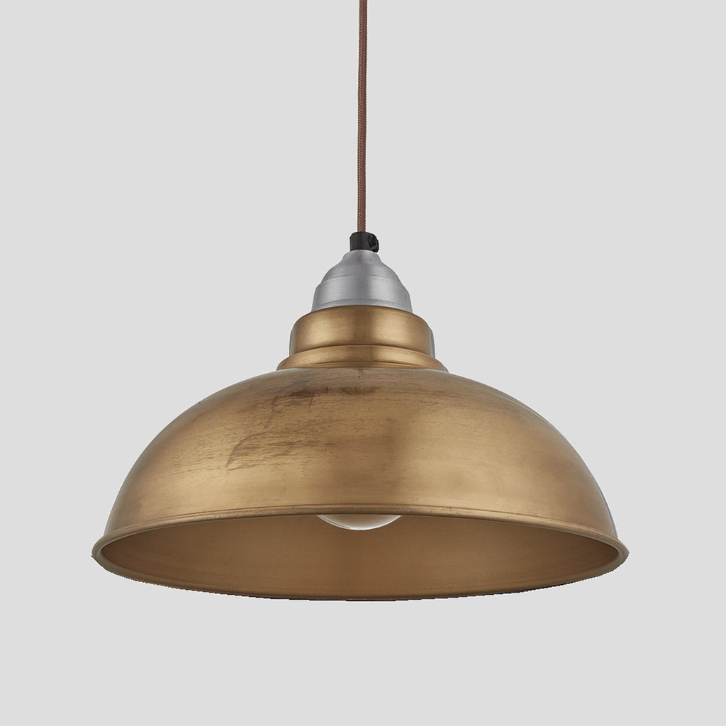 Old Factory Pendant - 12 Inch - Brass-Ceiling Lights-Yester Home