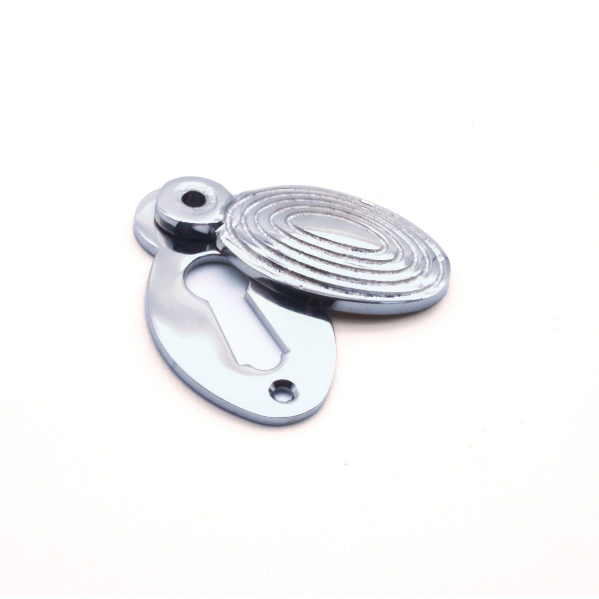 Oval Beehive Escutcheon Polished Chrome - Escutcheons - Spira Brass - Yester Home