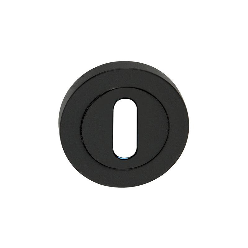 Oval Standard Escutcheon Matt Black-Escutcheons-Yester Home