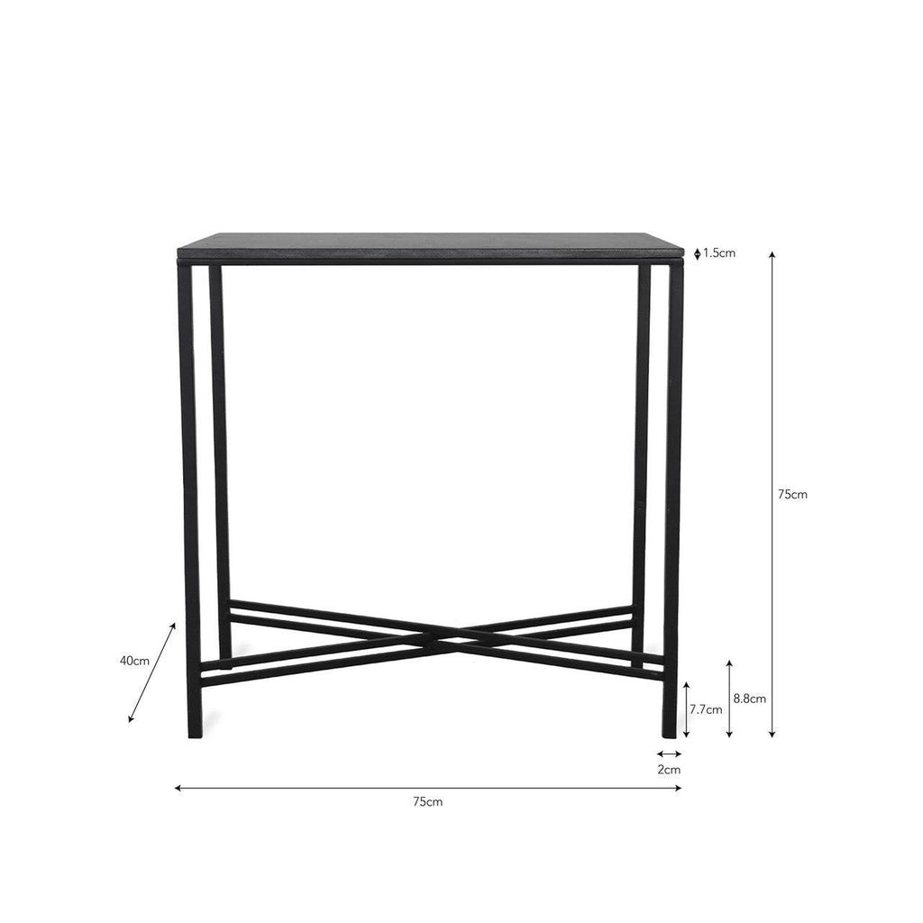 Oxford Console Table - Black Marble-Consoles & Sideboards-Yester Home