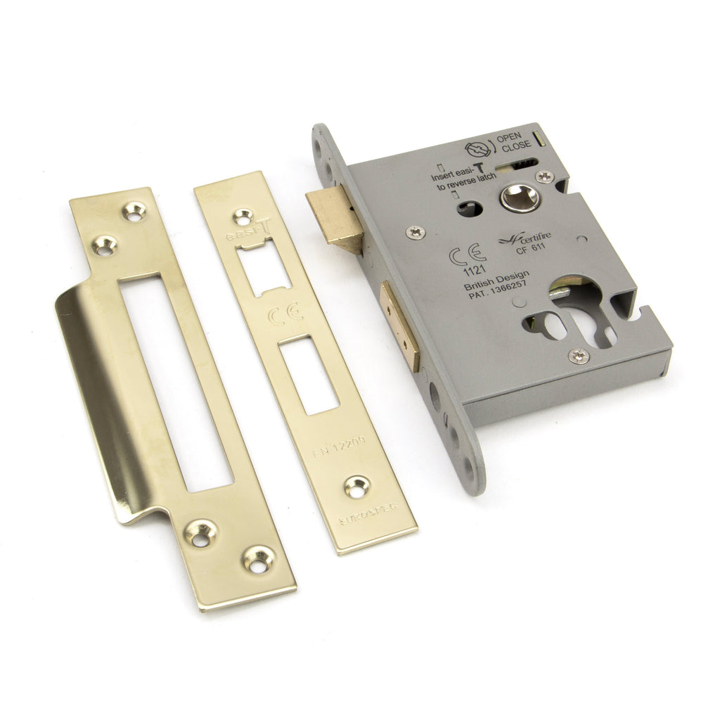 PVD 3" Euro Profile Sash Lock | From The Anvil-Euro Locks-Yester Home