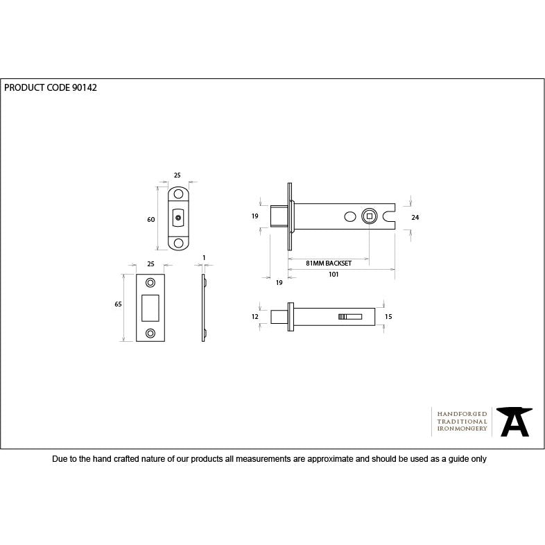 PVD 4" Heavy Duty Tubular Deadbolt | From The Anvil-Deadlocks & Deadbolts-Yester Home