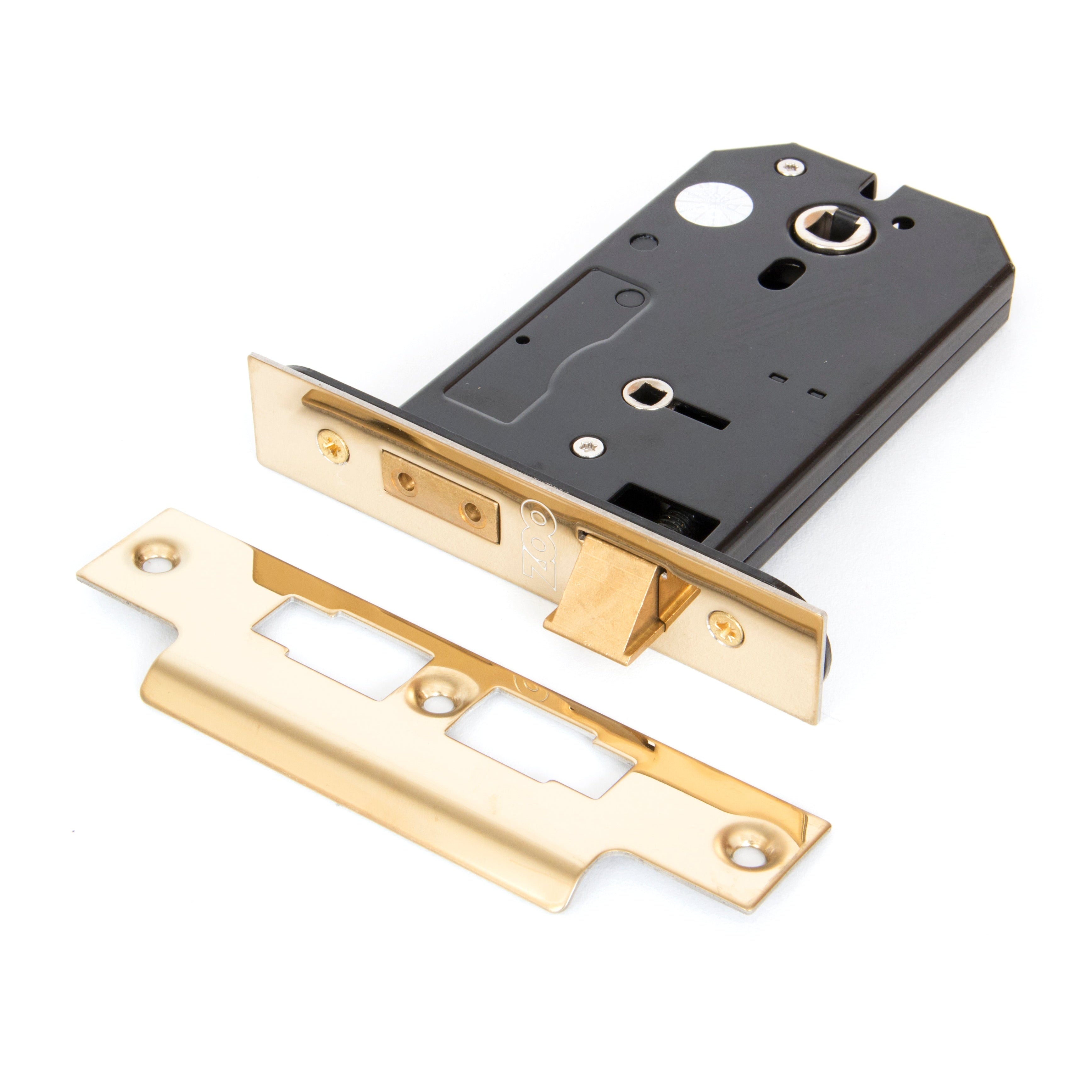 PVD 5" Horizontal Bathroom Lock | From The Anvil-Bathroom Locks-Yester Home
