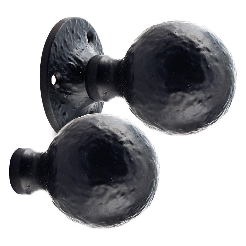 Cast Iron Door Knob Handles Round Lever · 7128 ·-Door Knobs-Yester Home