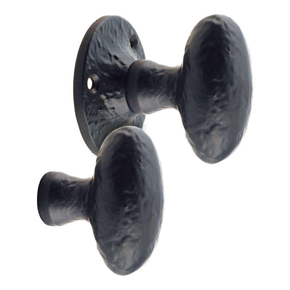 Cast Iron Oval Mortice / Rim Door Knob · 7129 ·-Door Knobs-Yester Home