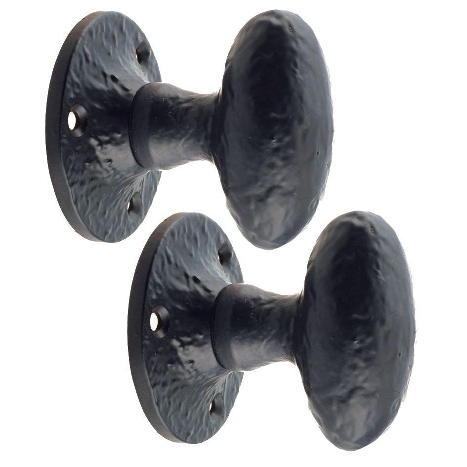 Cast Iron Oval Mortice / Rim Door Knob · 7129 ·-Door Knobs-Yester Home