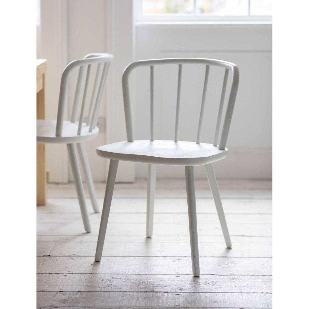 Pair of Uley Chairs in Lily White-Dining Chairs & Benches-Yester Home