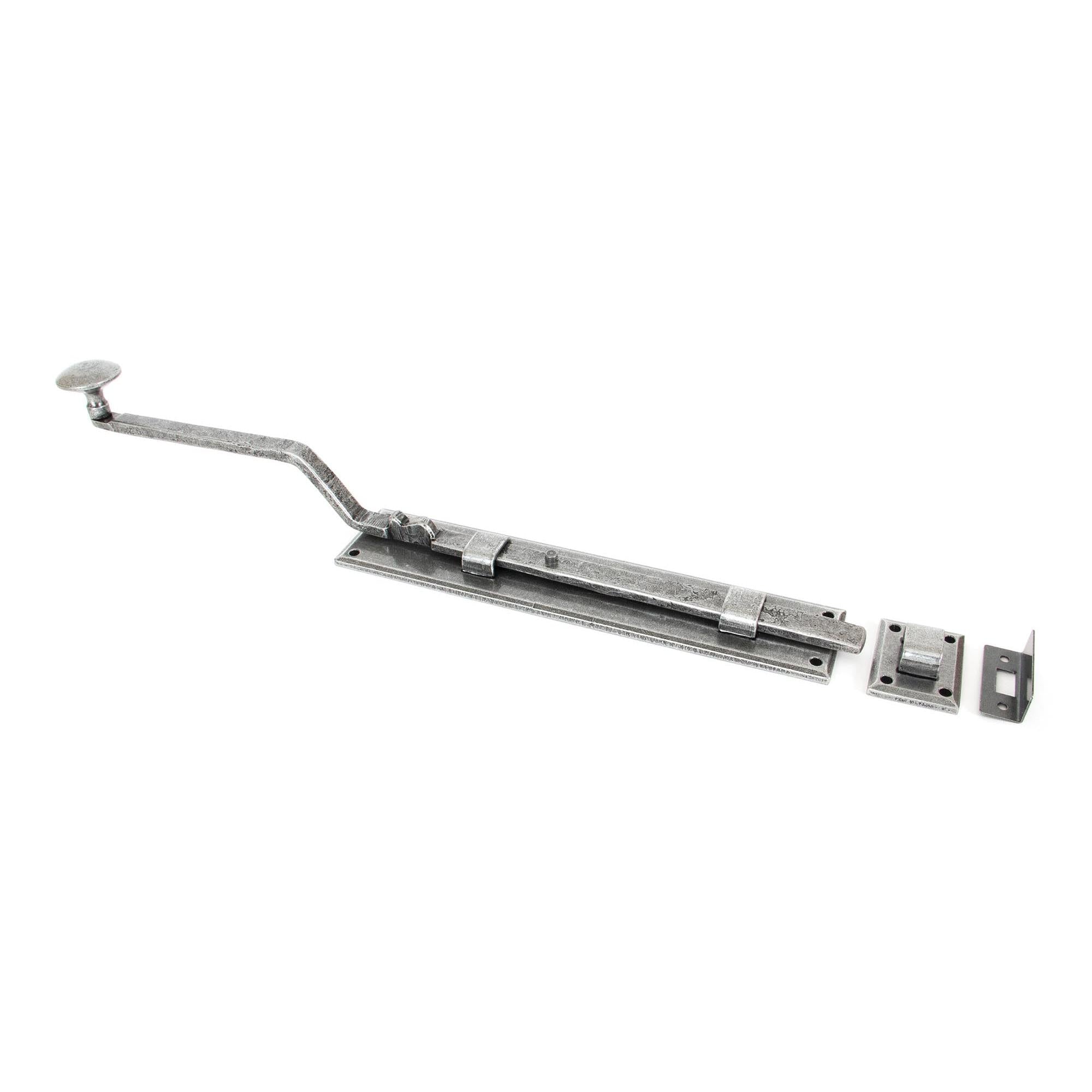 Pewter 10" French Door Bolt | From The Anvil - Bolts - From The Anvil - Yester Home