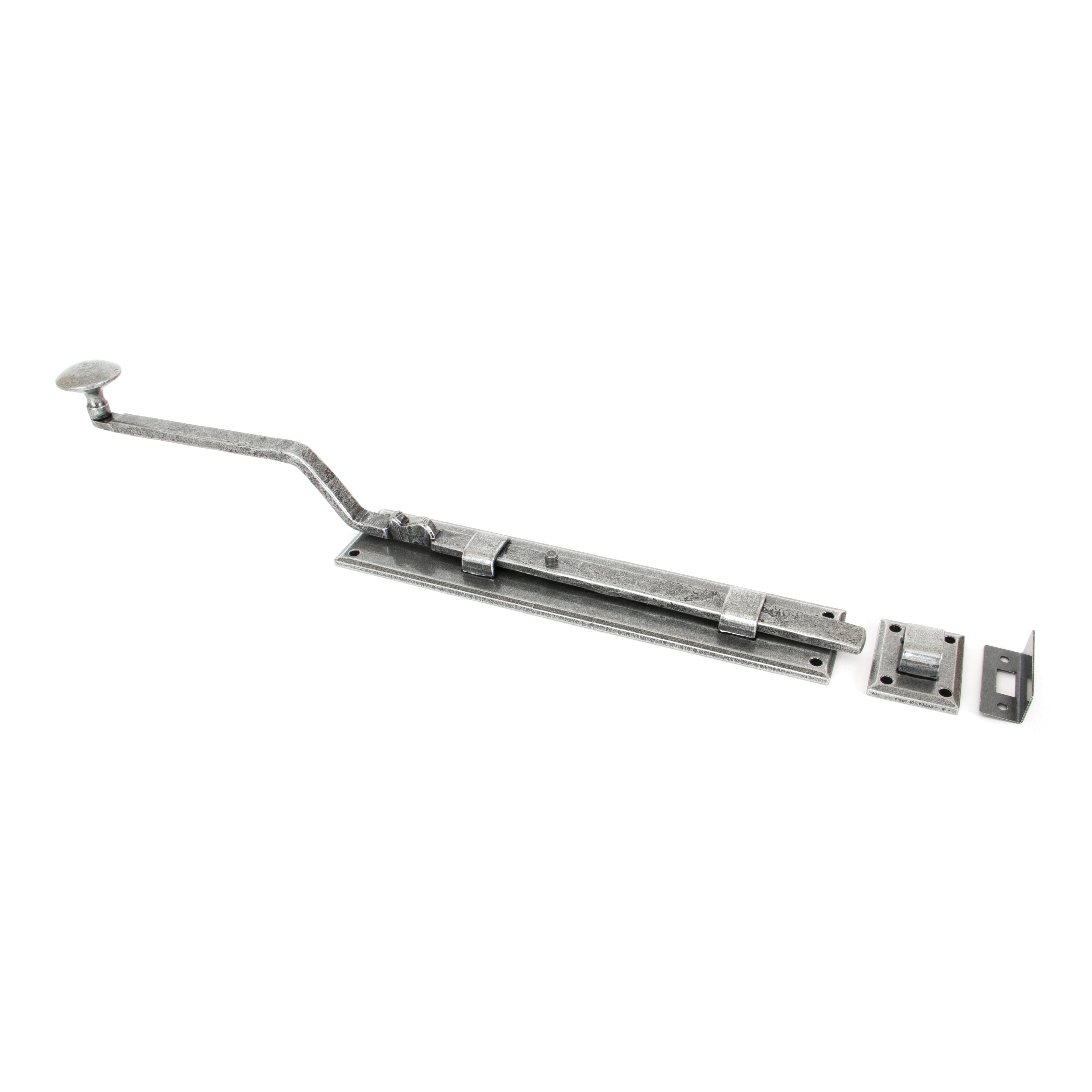 Pewter 10" French Door Bolt | From The Anvil-Bolts-Yester Home