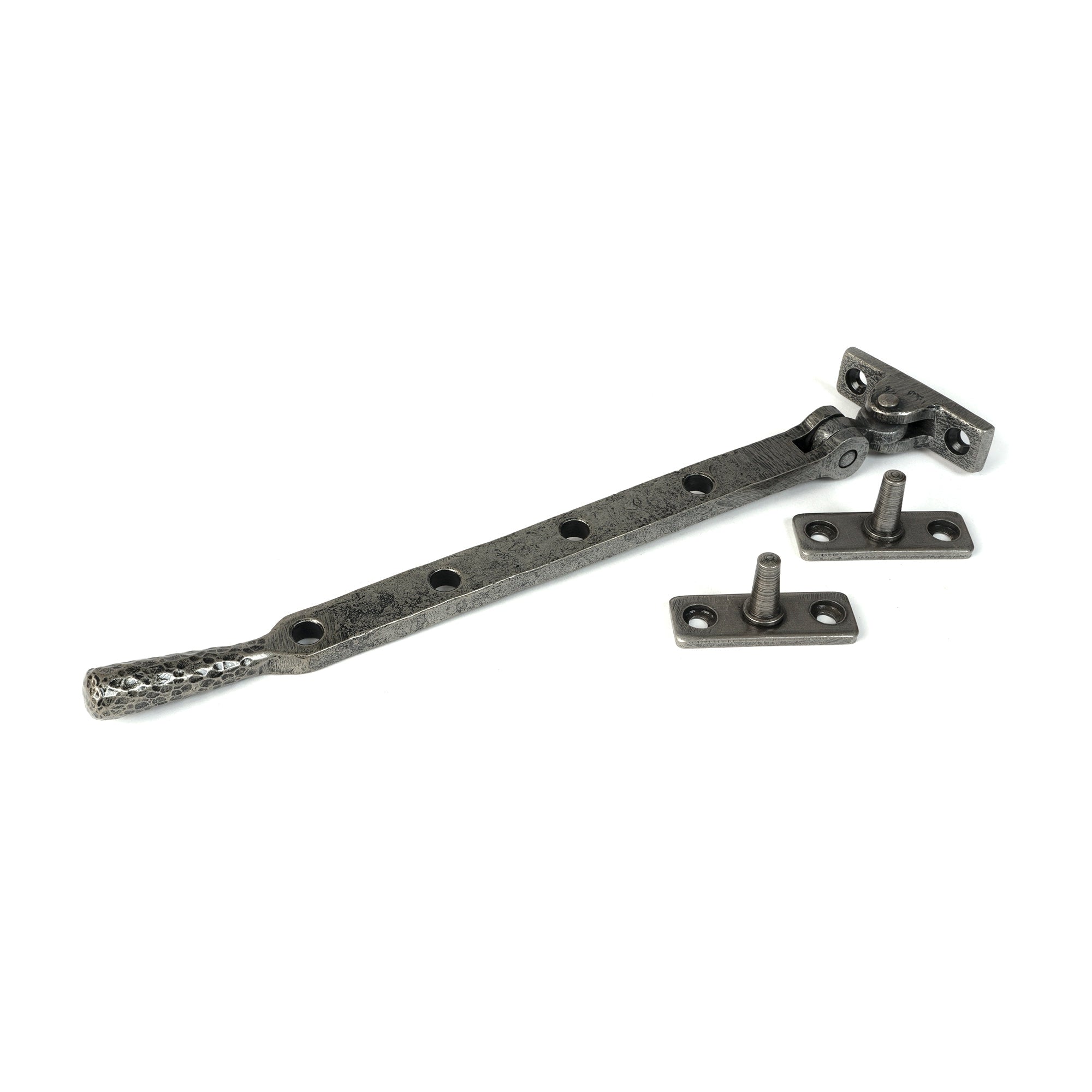 Pewter 10" Hammered Newbury Stay | From The Anvil-Stays-Yester Home
