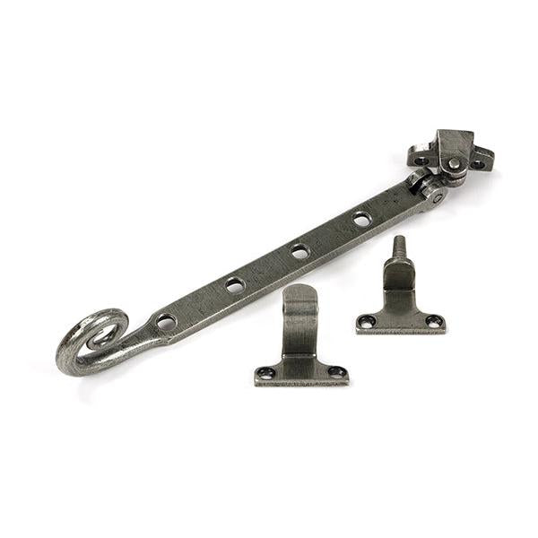 Pewter 10" Monkeytail Stay (Steel Window) - Stays - From The Anvil - Yester Home