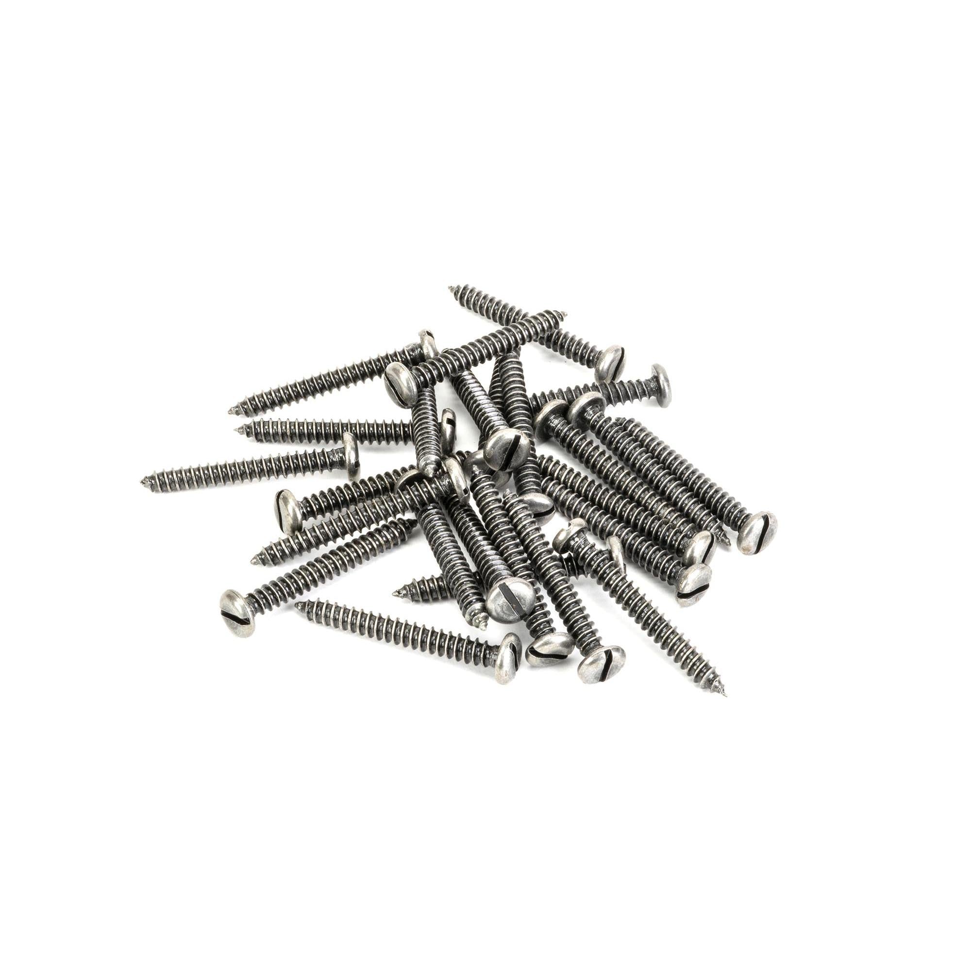 Pewter 10x1½" Round Head Screws (25) | From The Anvil - Screws & Bolts - From The Anvil - Yester Home