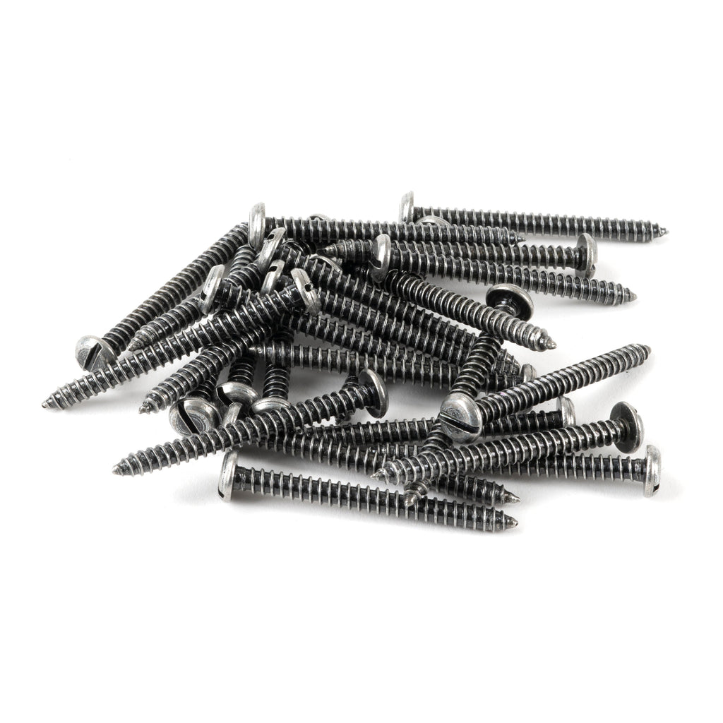 Pewter 10x2" Round Head Screws (25) | From The Anvil-Screws & Bolts-Yester Home