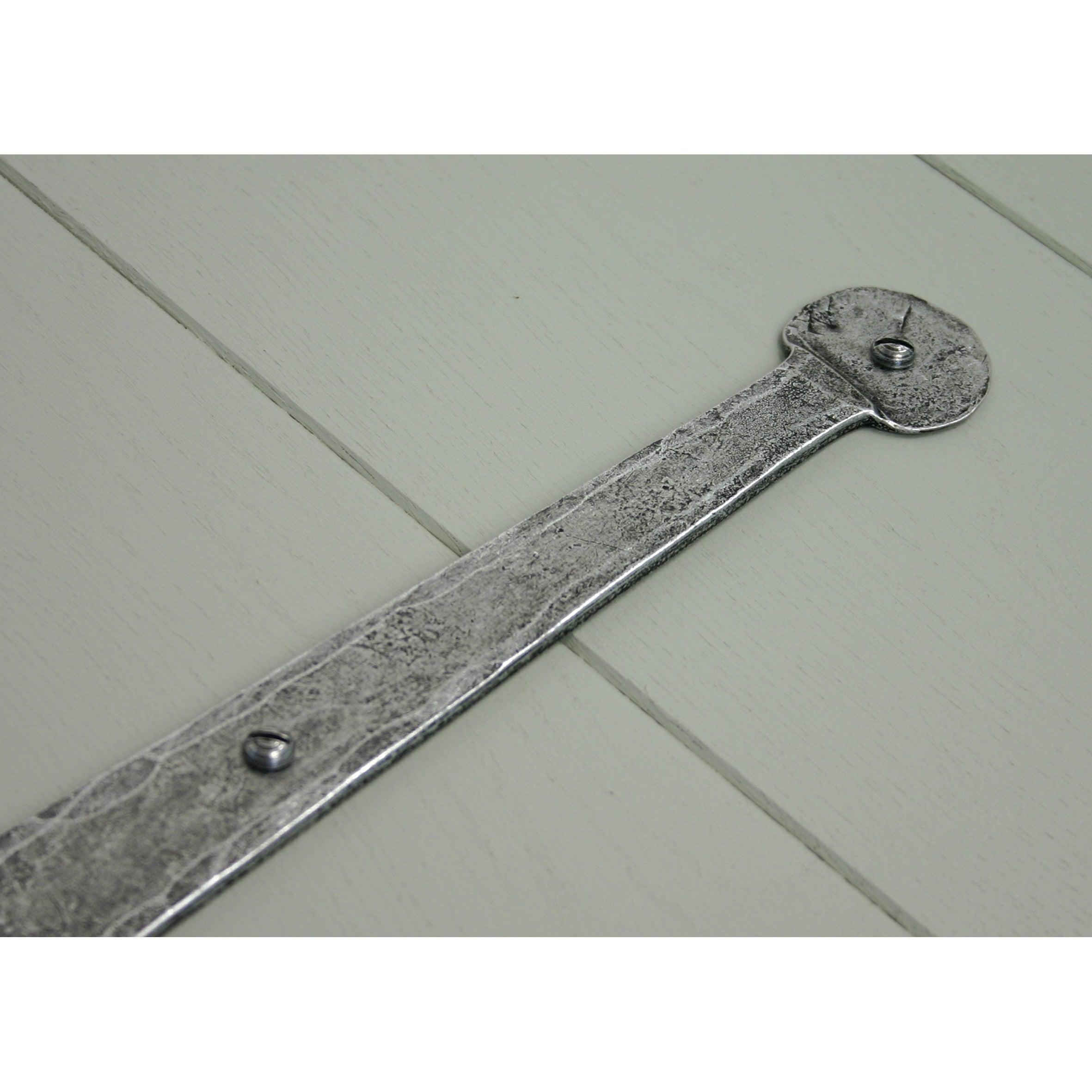 Pewter 12" Penny End T Hinge (pair) | From The Anvil-T Hinges-Yester Home