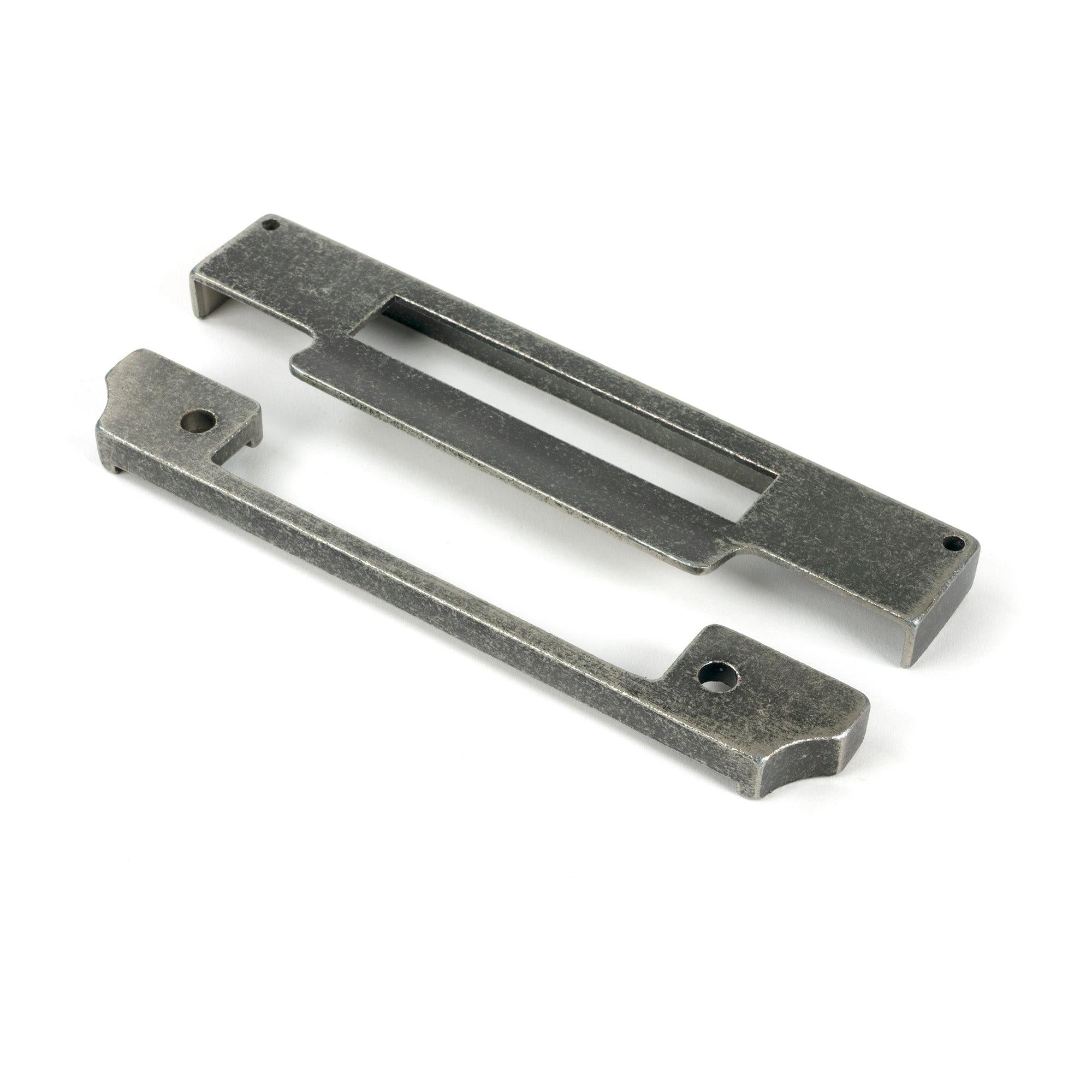 Pewter ½" Rebate Kit for Euro Sash Lock - Euro Locks - From The Anvil - Yester Home