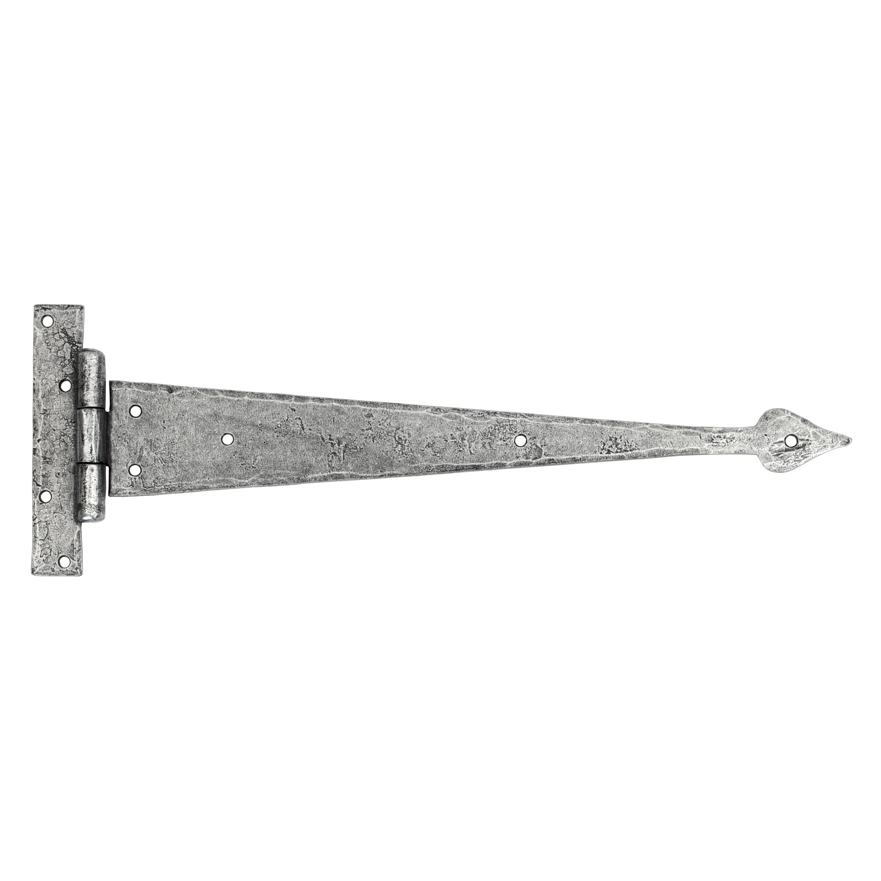 Pewter 15" Arrow Head T Hinge (pair) | From The Anvil-T Hinges-Yester Home