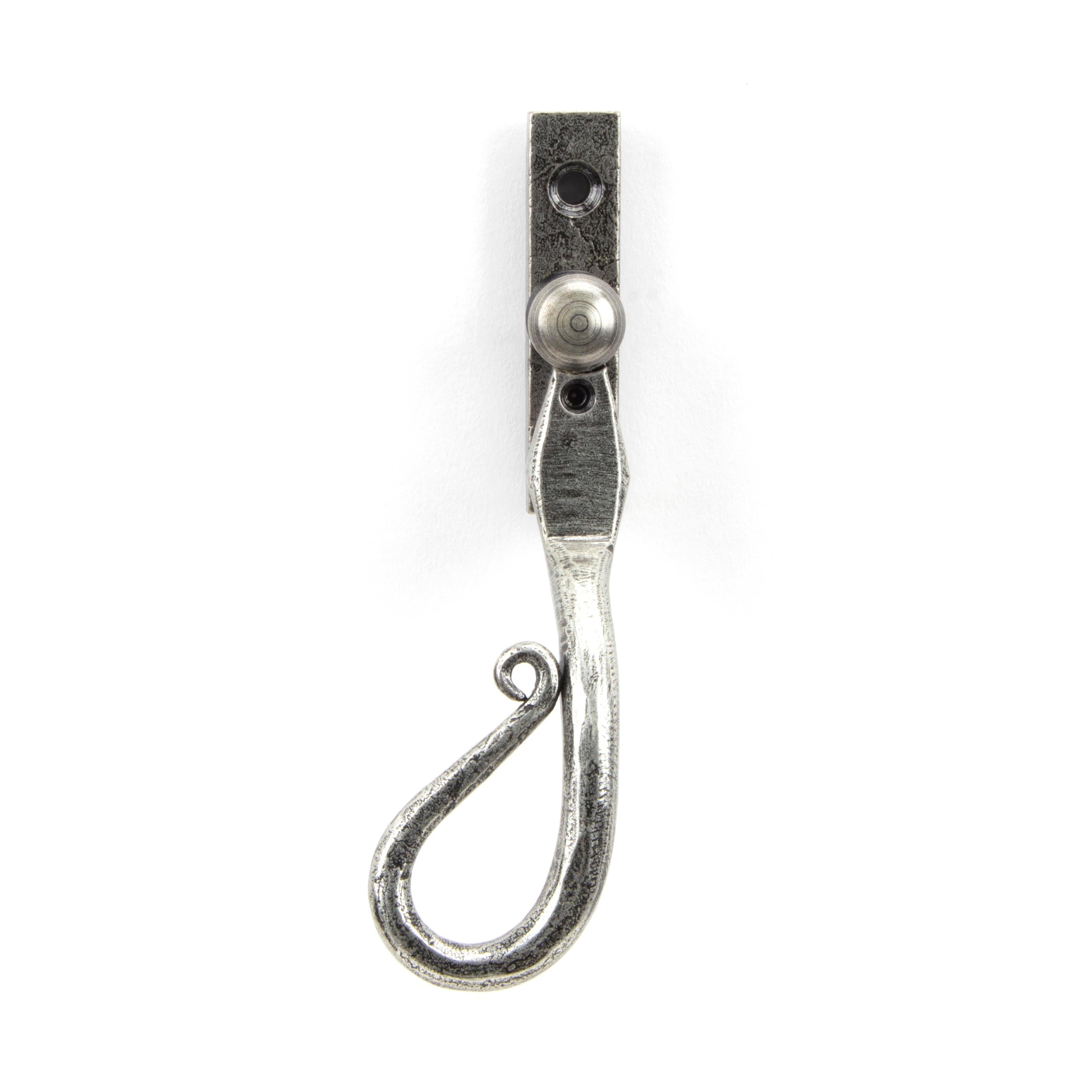 Pewter 16mm Shepherd's Crook Espag - LH | From The Anvil - Espag. Fasteners - From The Anvil - Yester Home