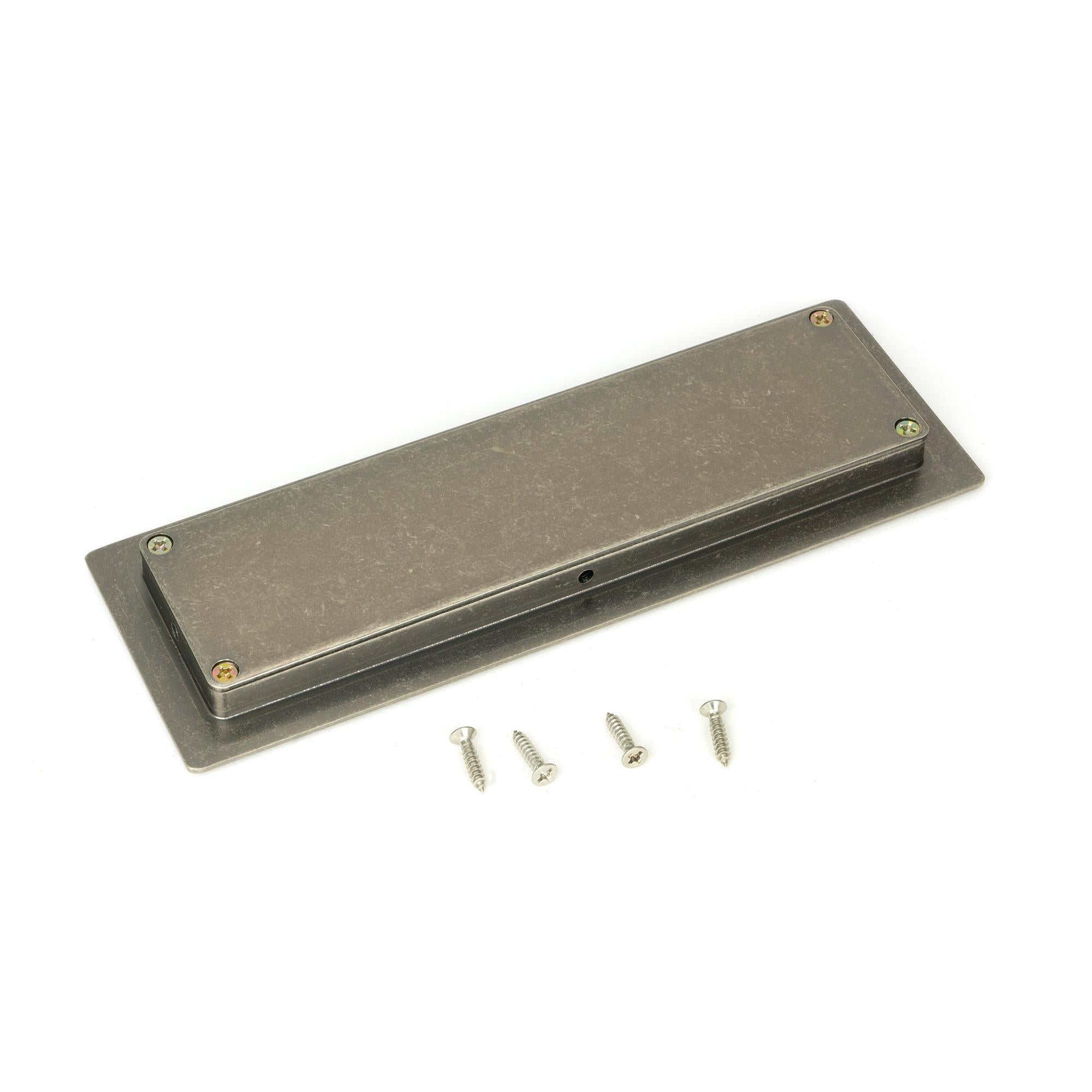 Pewter 175mm Art Deco Rectangular Pull | From The Anvil - Cabinet Pulls - From The Anvil - Yester Home