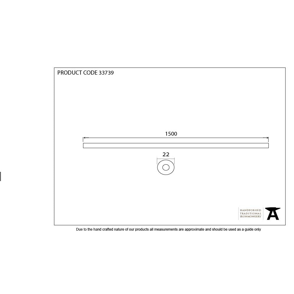 Pewter 1.5m Curtain Pole | From The Anvil-Poles-Yester Home