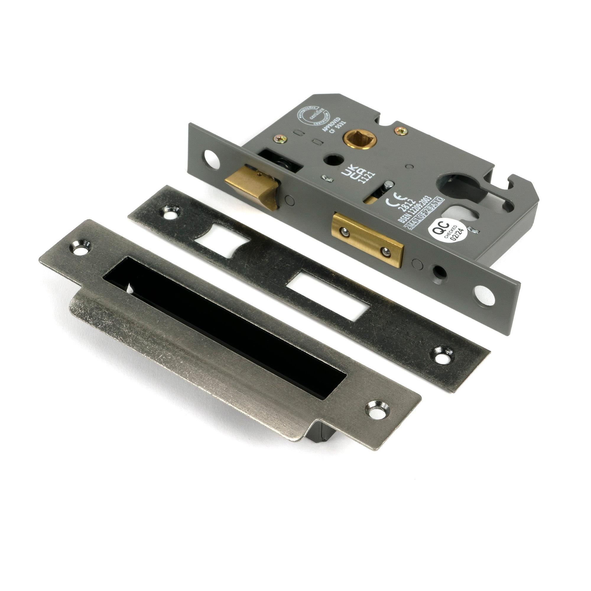 Pewter 2½" Euro Profile Sash Lock - Euro Locks - From The Anvil - Yester Home