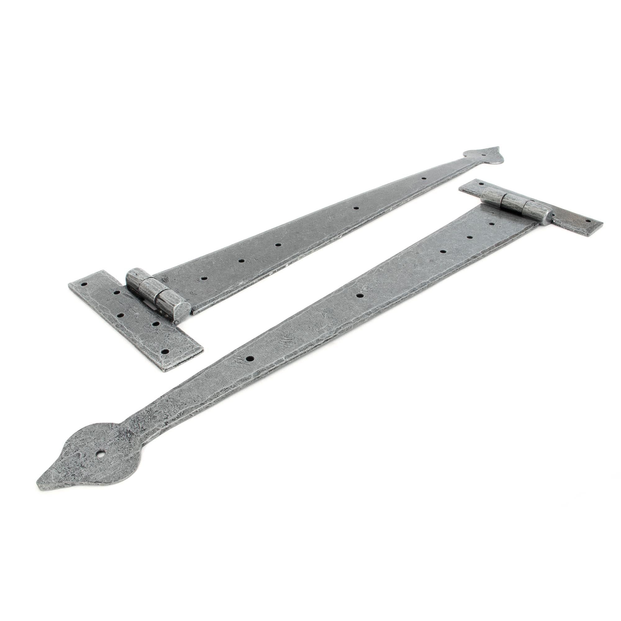 Pewter 22" Arrow Head T Hinge (pair) | From The Anvil - T Hinges - From The Anvil - Yester Home