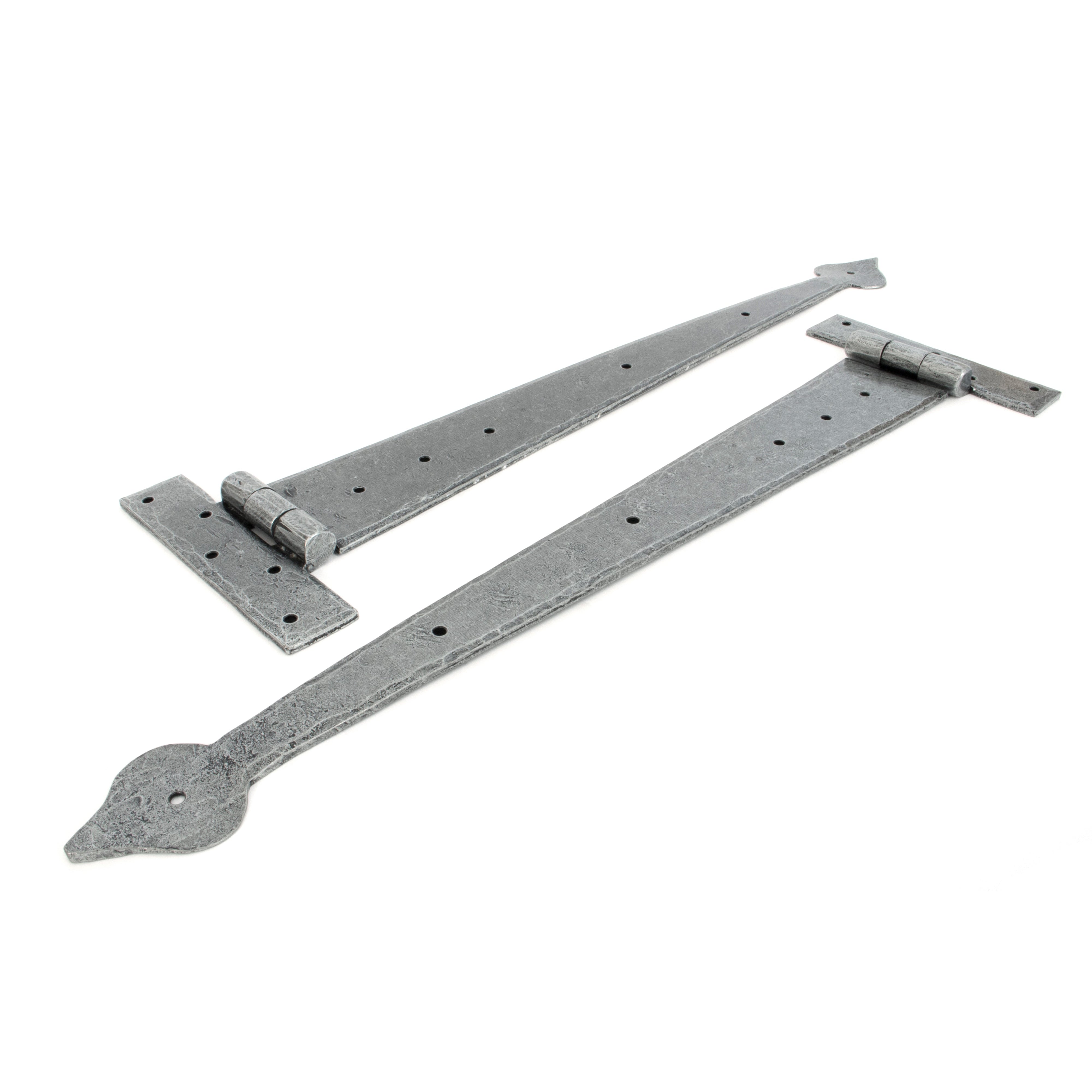 Pewter 22" Arrow Head T Hinge (pair) | From The Anvil-T Hinges-Yester Home