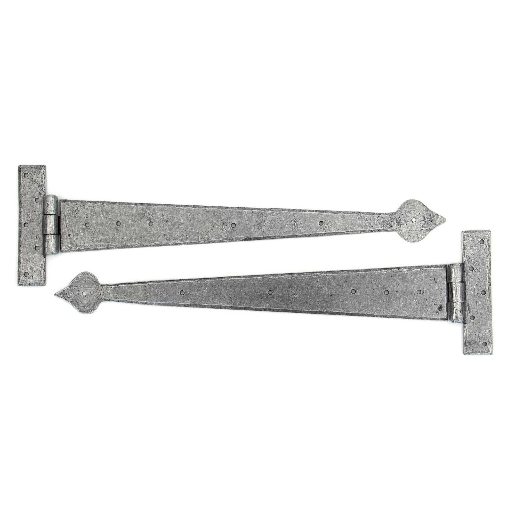 Pewter 22" Arrow Head T Hinge (pair) | From The Anvil - T Hinges - From The Anvil - Yester Home