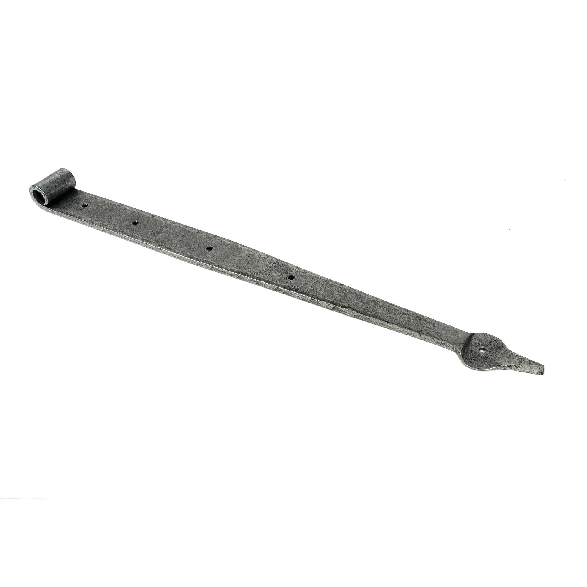 Pewter 24" Band & Spike Hinge (Pair) | From The Anvil-Hook & Band Hinges-Yester Home
