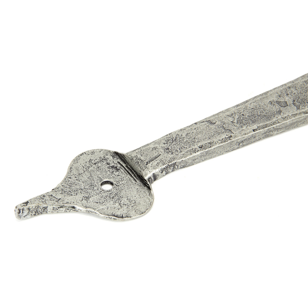 Pewter 24" Hook & Band Hinge - Cranked (pair) | From The Anvil-Hook & Band Hinges-Yester Home
