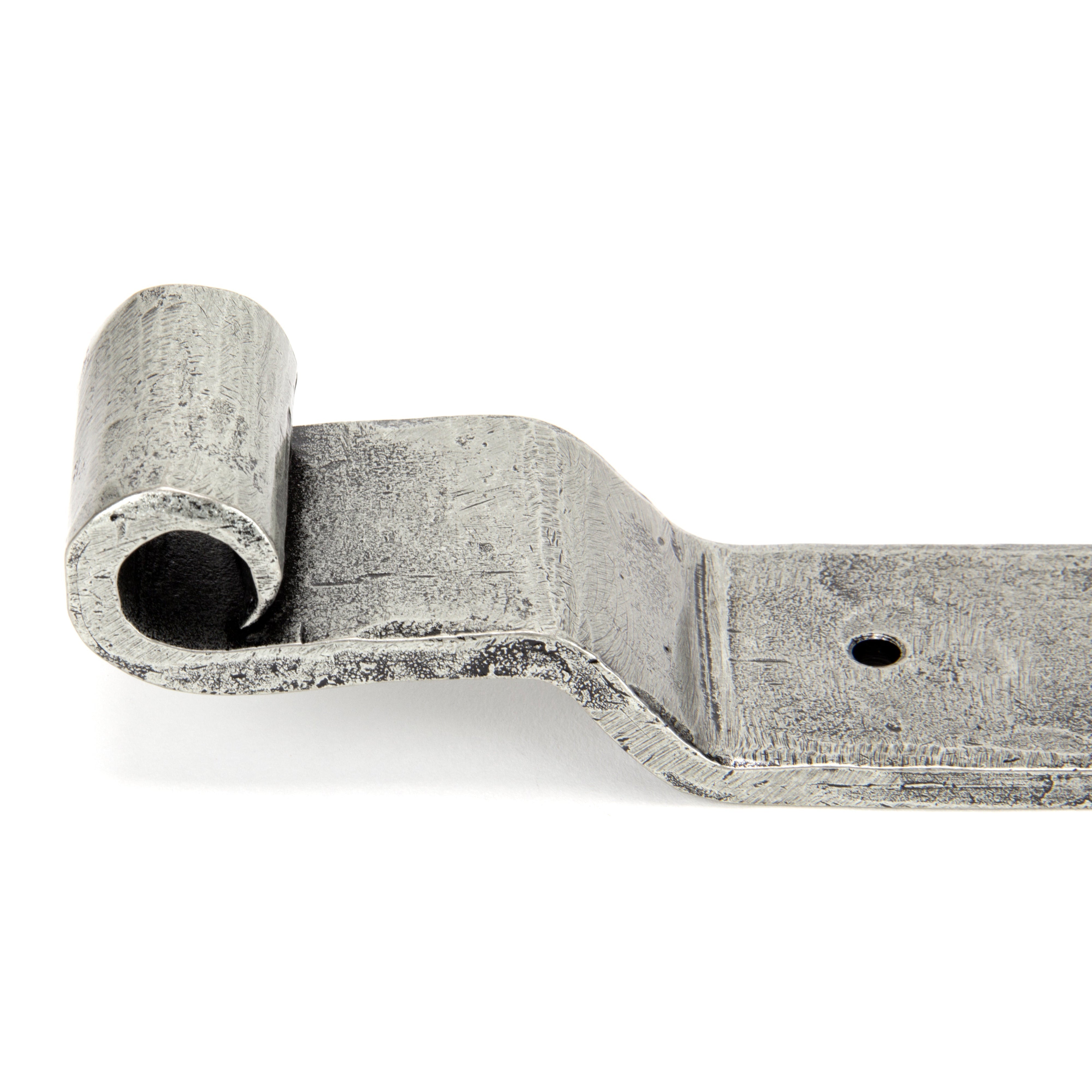 Pewter 24" Hook & Band Hinge - Cranked (pair) | From The Anvil-Hook & Band Hinges-Yester Home