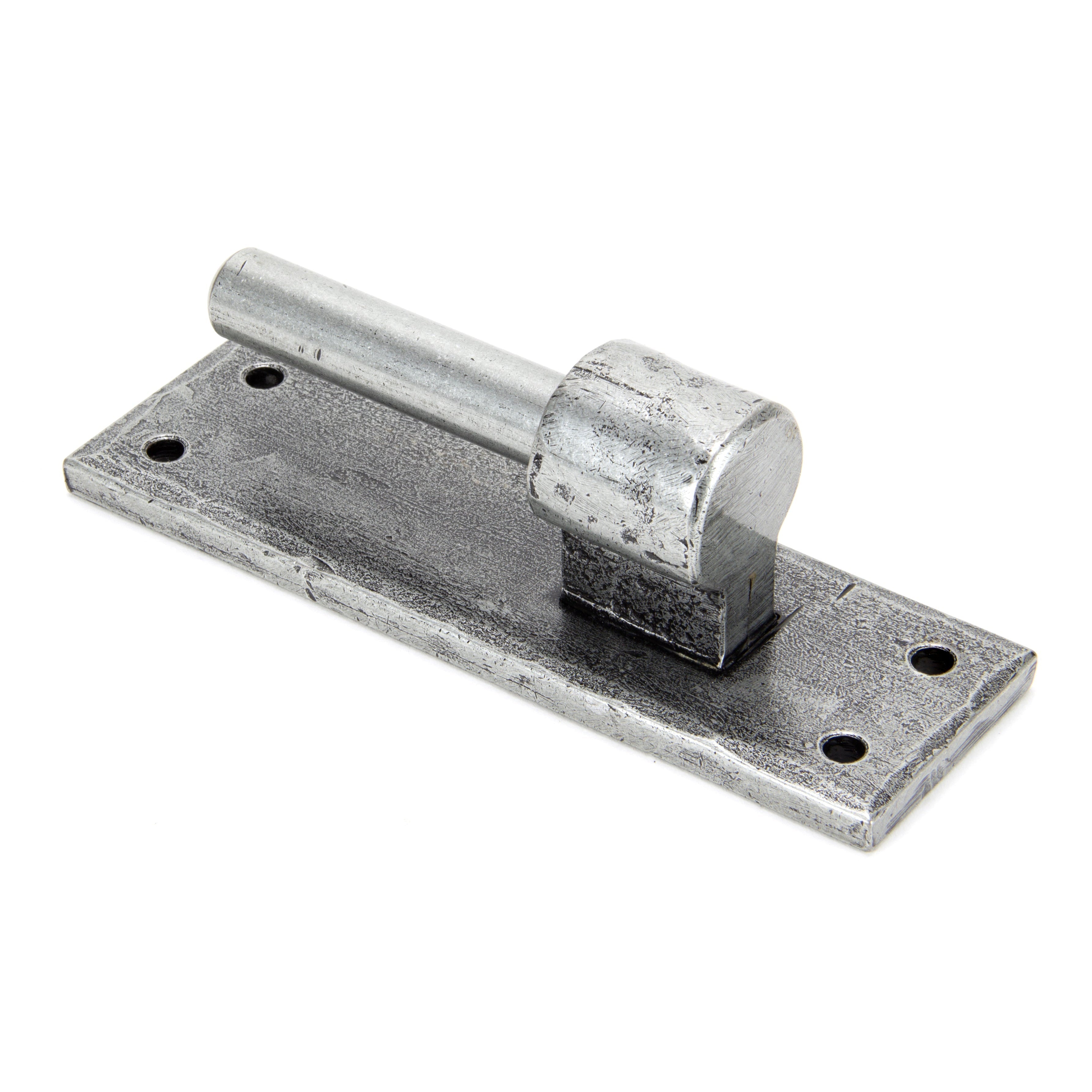 Pewter 24" Hook & Band Hinge - Cranked (pair) | From The Anvil-Hook & Band Hinges-Yester Home