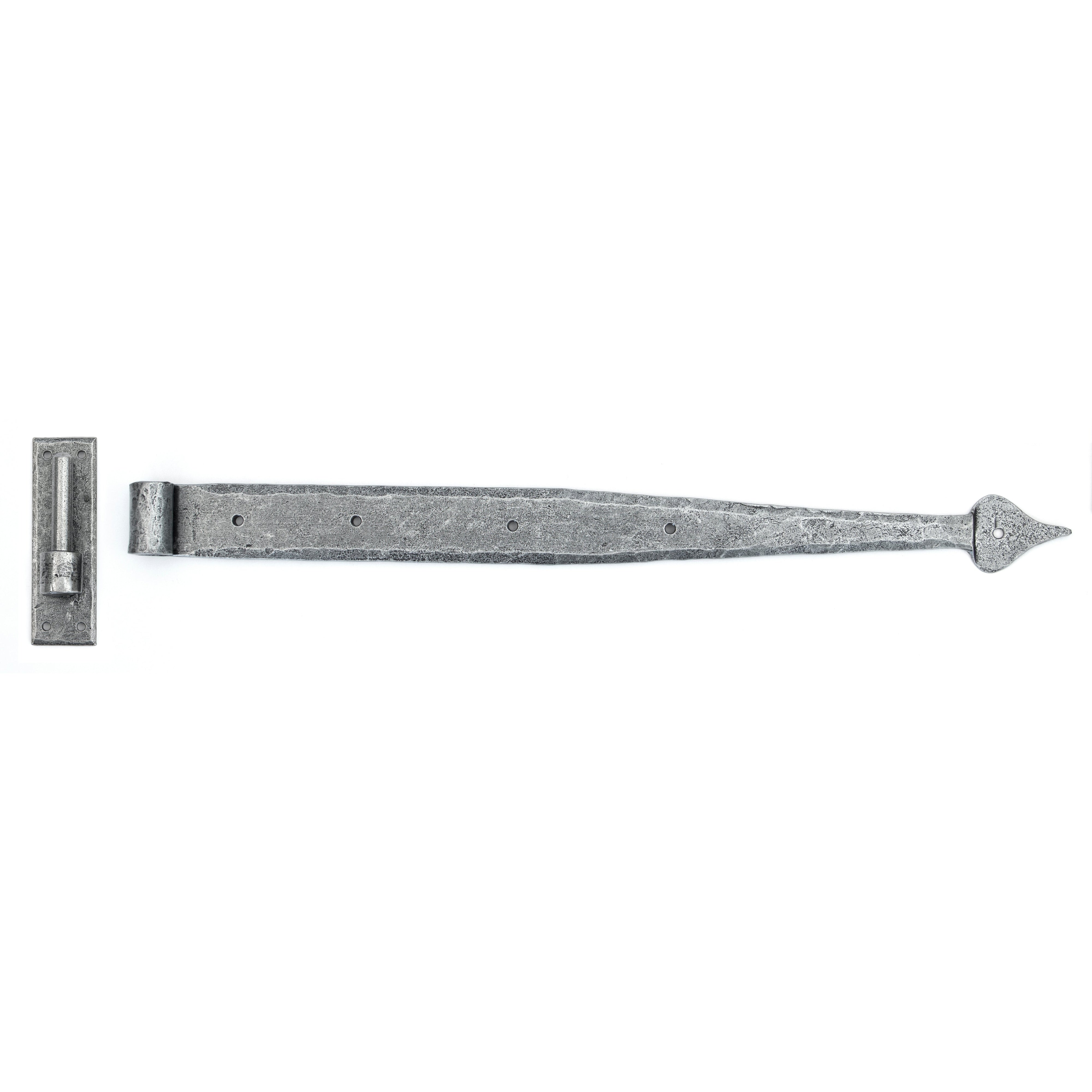 Pewter 24" Hook & Band Hinge (pair) | From The Anvil-Hook & Band Hinges-Yester Home