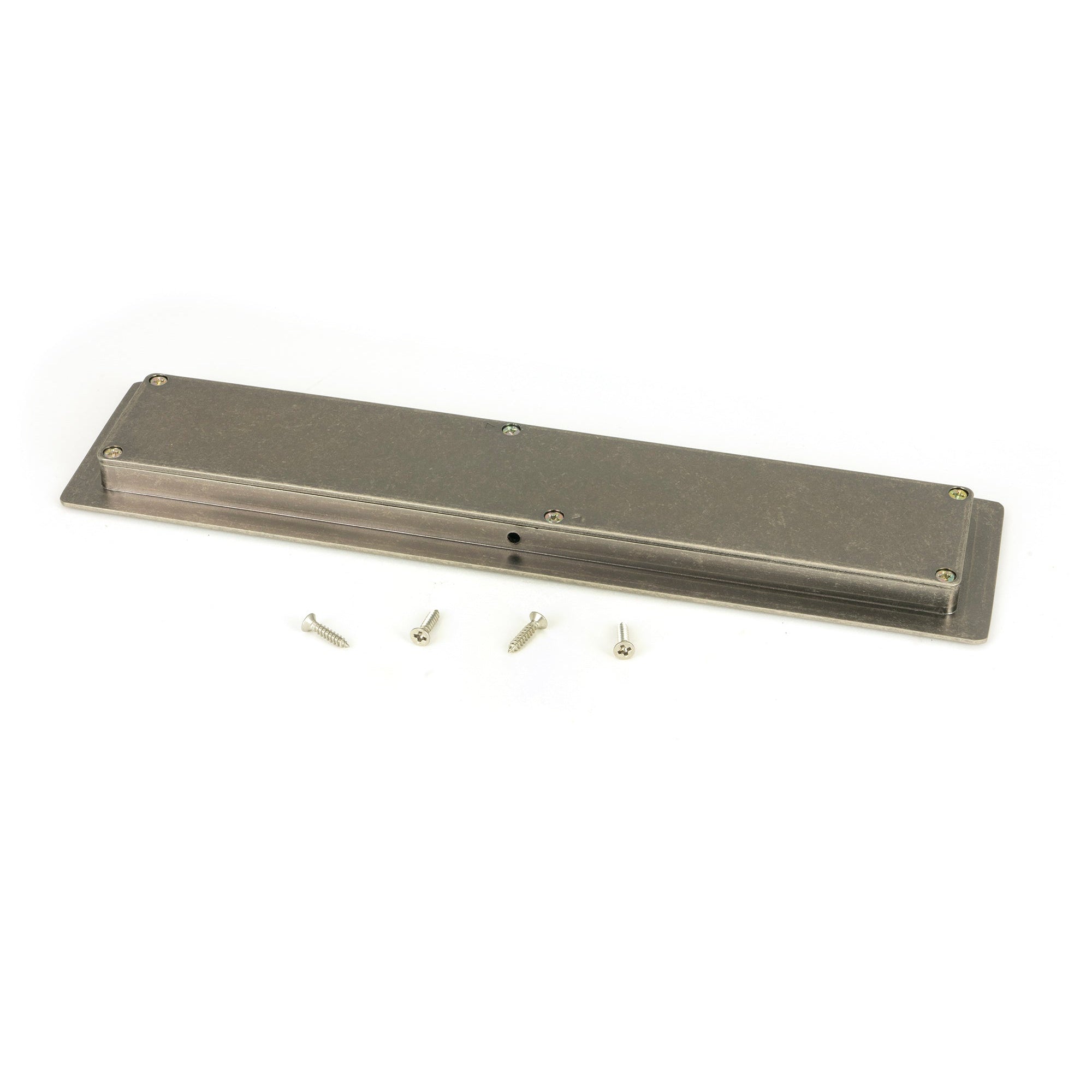Pewter 250mm Art Deco Rectangular Pull | From The Anvil-Cabinet Pulls-Yester Home
