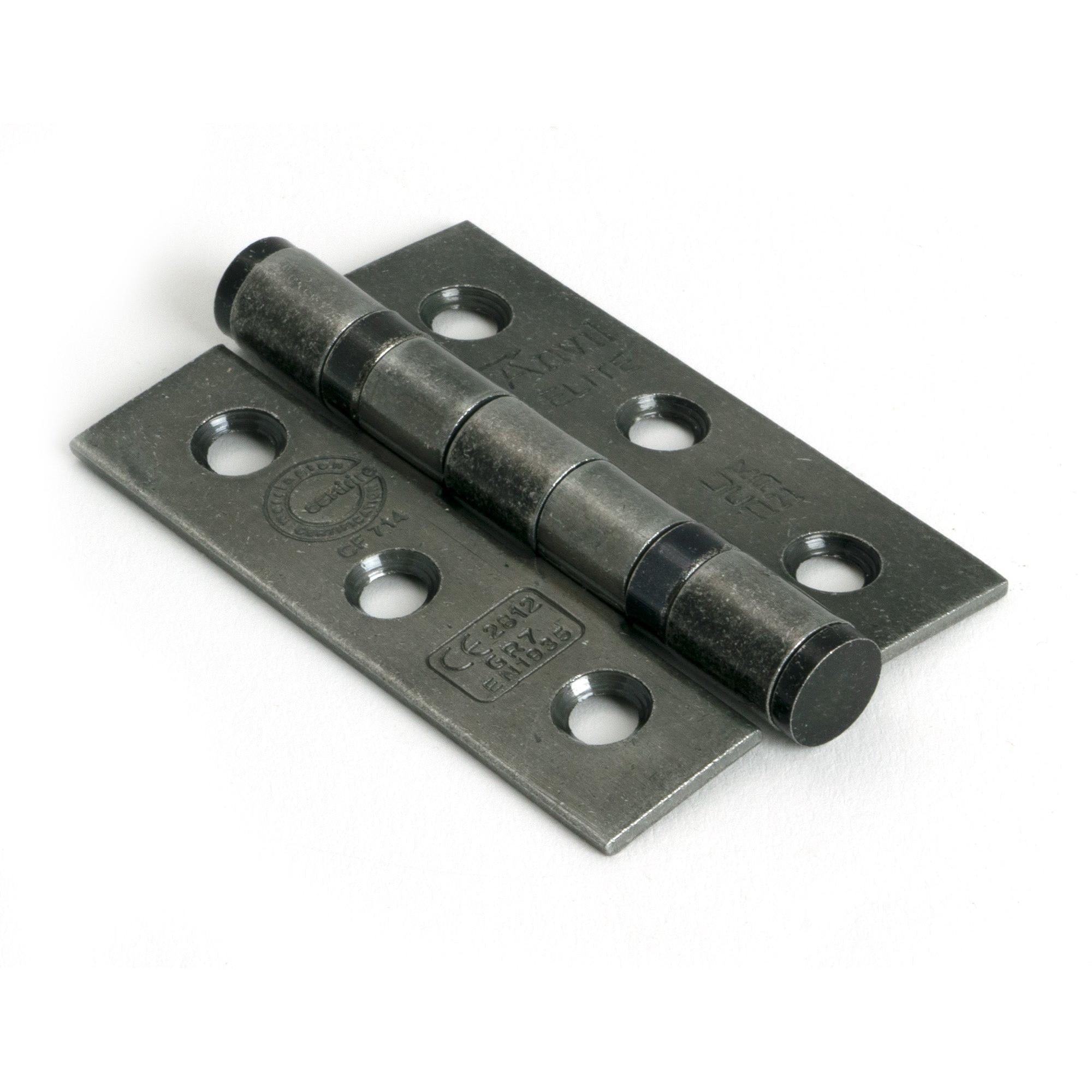 Pewter 3" Ball Bearing Butt Hinge (Pair) ss | From The Anvil - Butt Hinges - From The Anvil - Yester Home