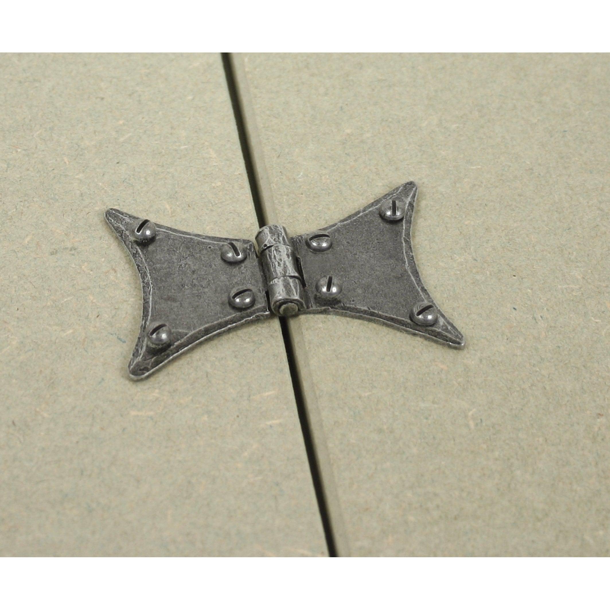 Pewter 3" Butterfly Hinge (pair) | From The Anvil-Butterfly Hinges-Yester Home