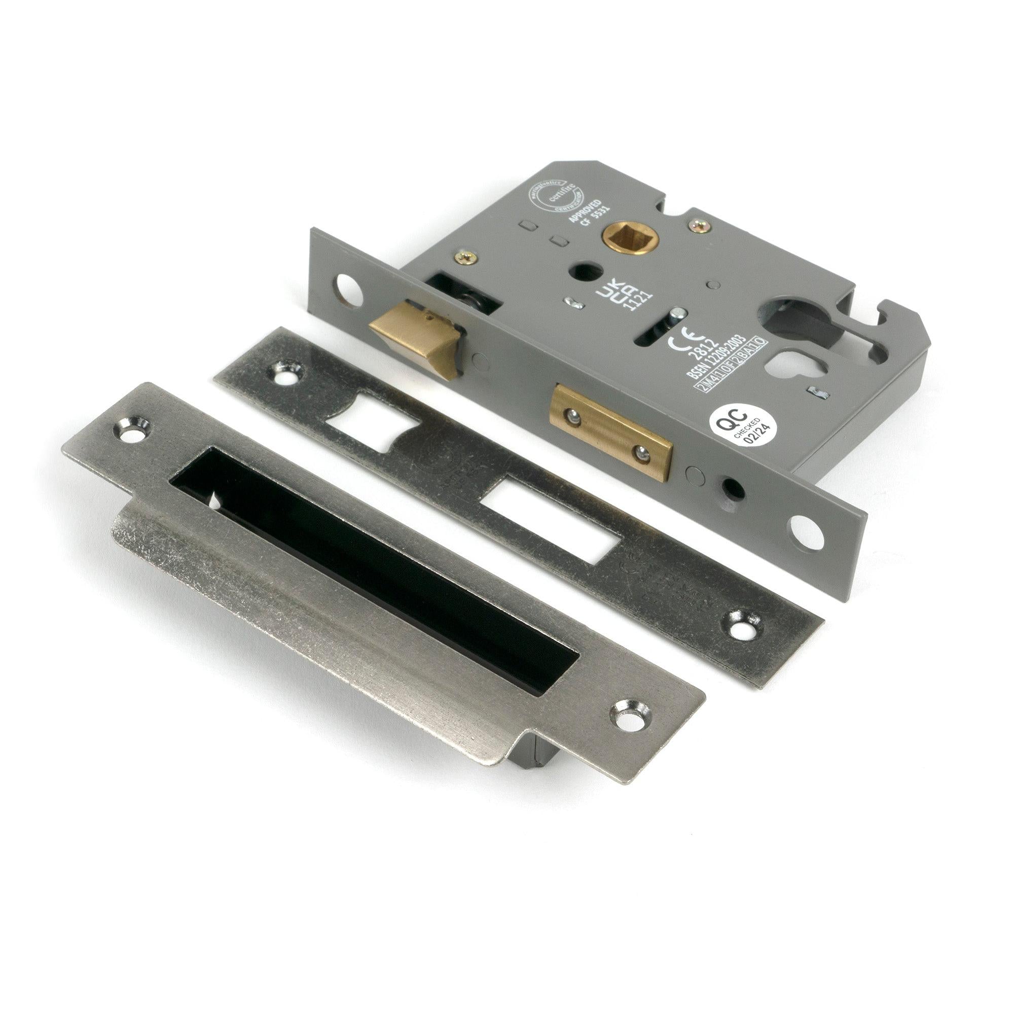 Pewter 3" Euro Profile Sash Lock - Euro Locks - From The Anvil - Yester Home