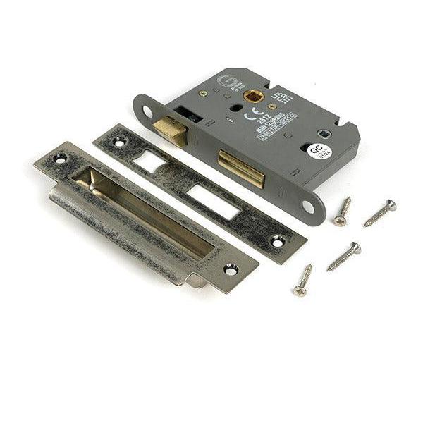 Pewter 3" Heavy Duty Bathroom Mortice Lock - Bathroom Locks - From The Anvil - Yester Home