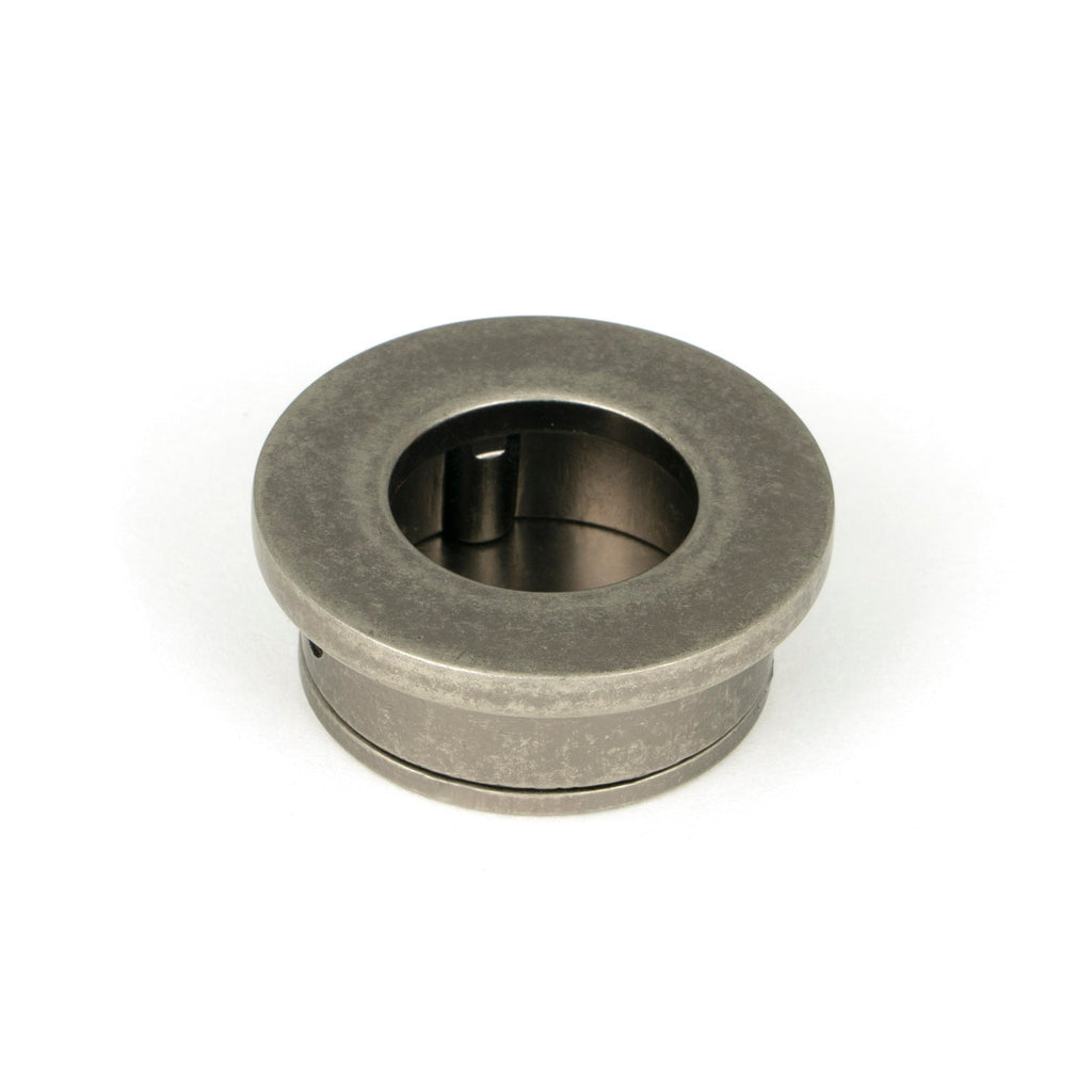 Pewter 34mm Round Finger Edge Pull | From The Anvil-Cabinet Pulls-Yester Home
