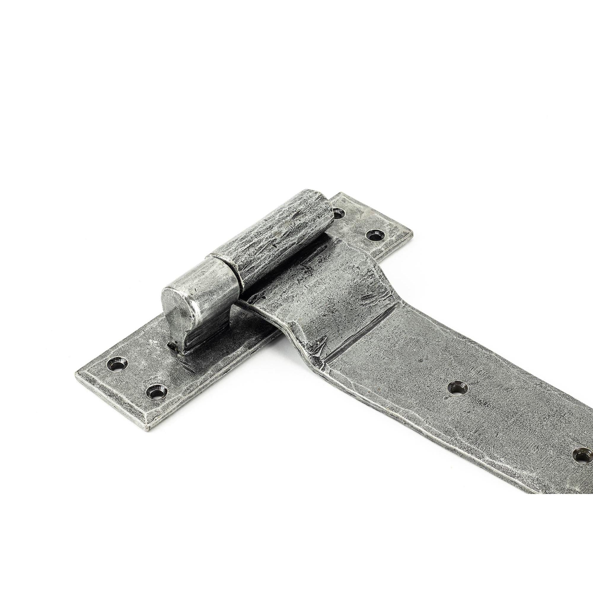 Pewter 35" Hook & Band Hinge - Cranked (pair) | From The Anvil - Hook & Band Hinges - From The Anvil - Yester Home