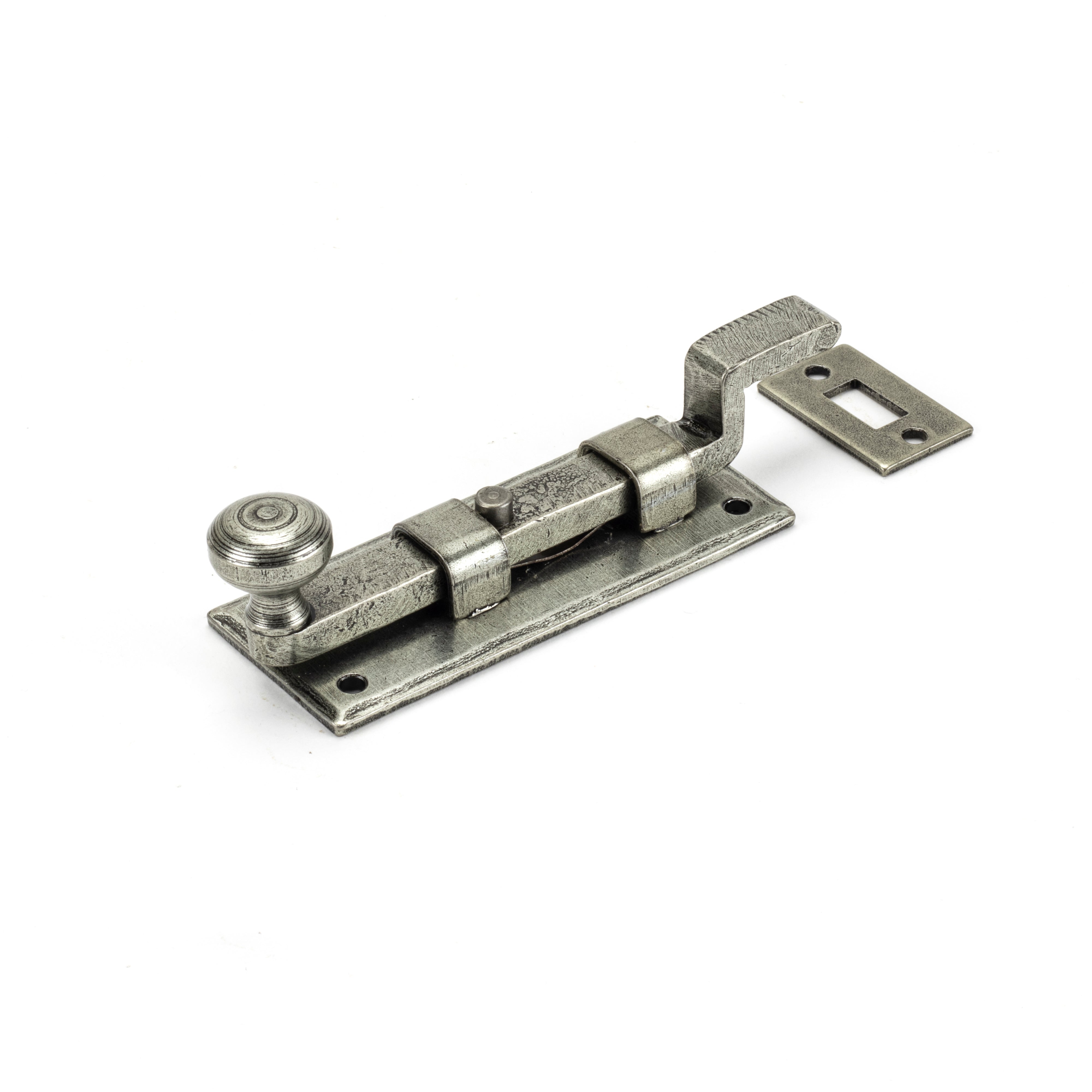 Pewter 4" Cranked Knob Bolt | From The Anvil-Bolts-Yester Home