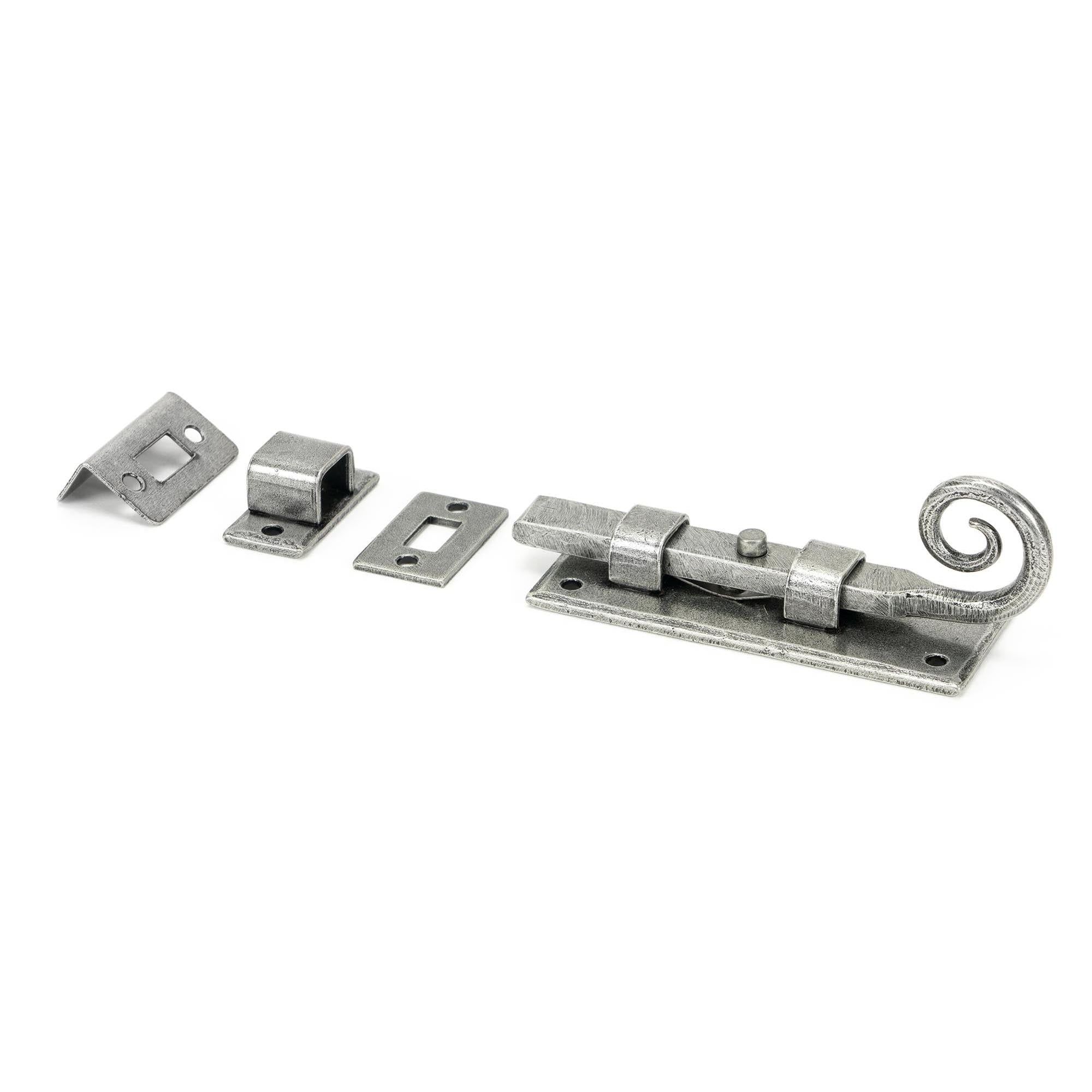 Pewter 4" Monkeytail Universal Bolt | From The Anvil - Bolts - From The Anvil - Yester Home