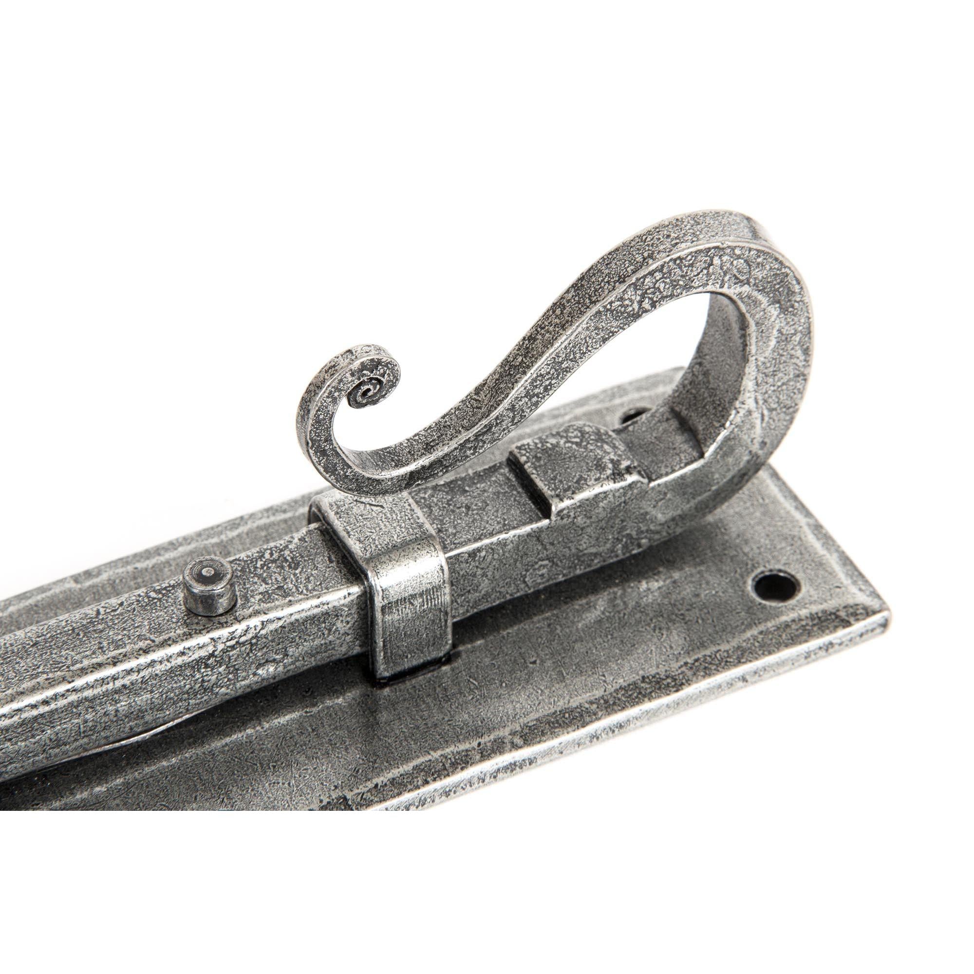 Pewter 4" Shepherd's Crook Universal Bolt | From The Anvil - Bolts - From The Anvil - Yester Home